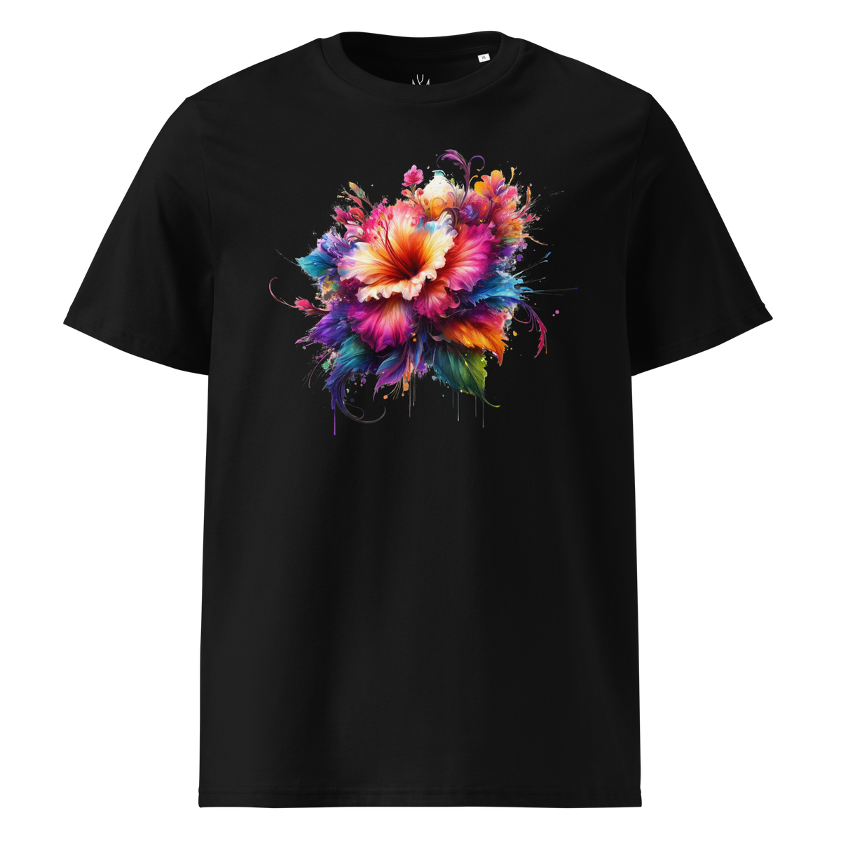 Colorful FLOWER unisex organic cotton t-shirt