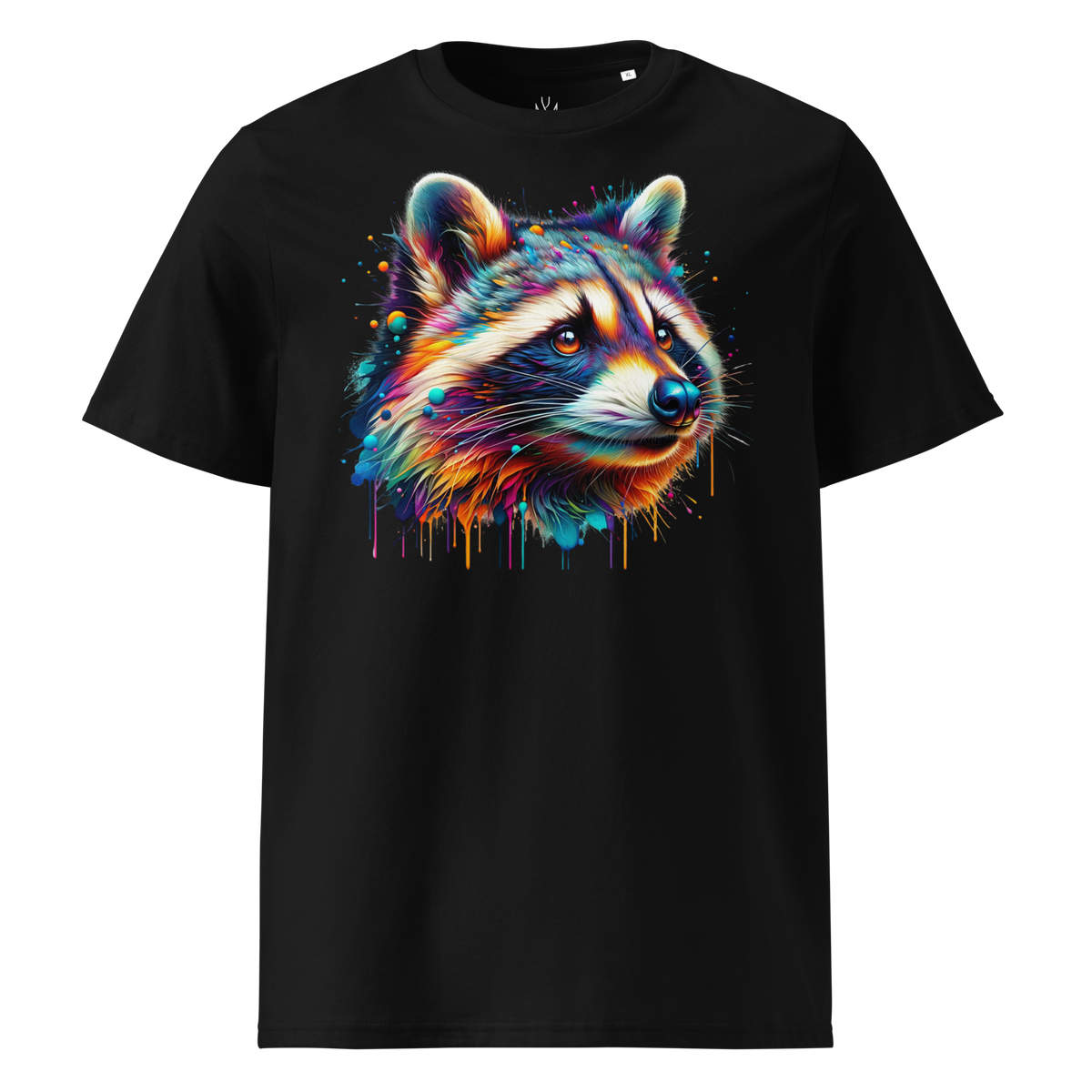Colorful RACOON unisex organic cotton t-shirt