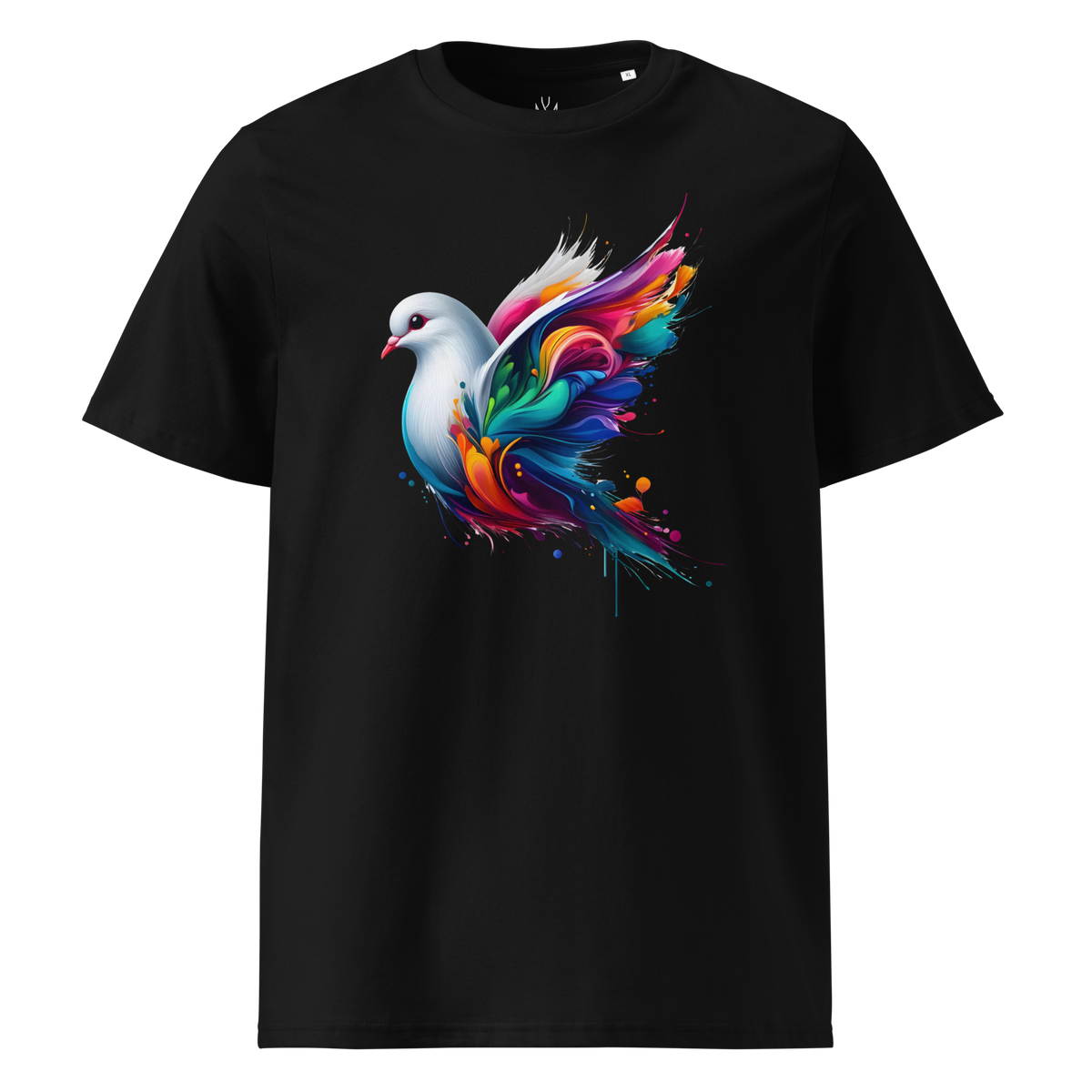 Colorful DOVE unisex organic cotton t-shirt