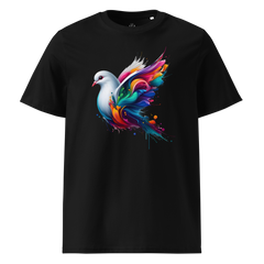 Colorful DOVE unisex organic cotton t-shirt