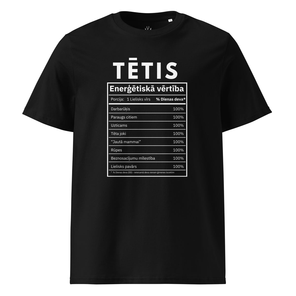 100% dad (Latvian) unisex organic cotton t-shirt (white)