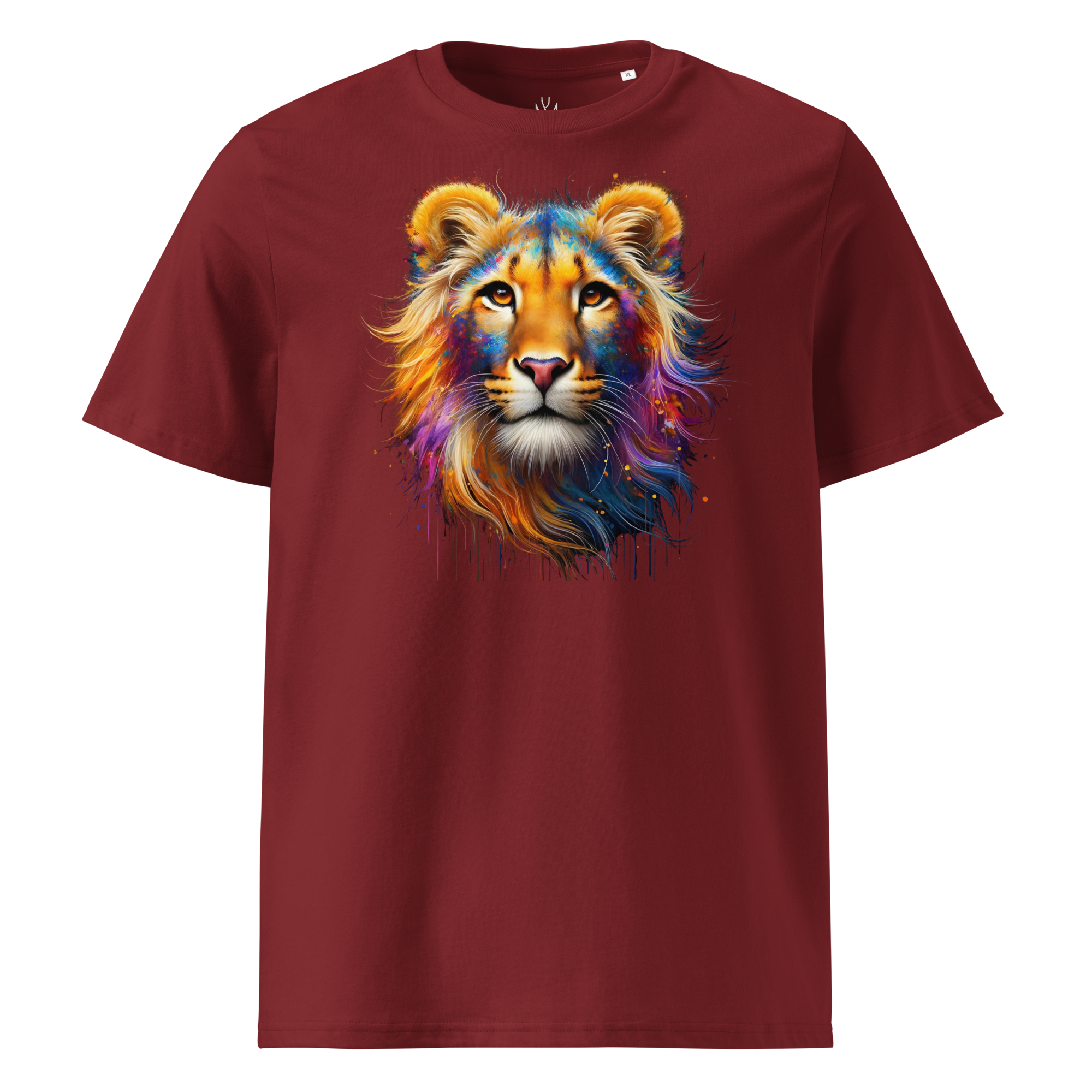 Colorful LION unisex organic cotton t-shirt