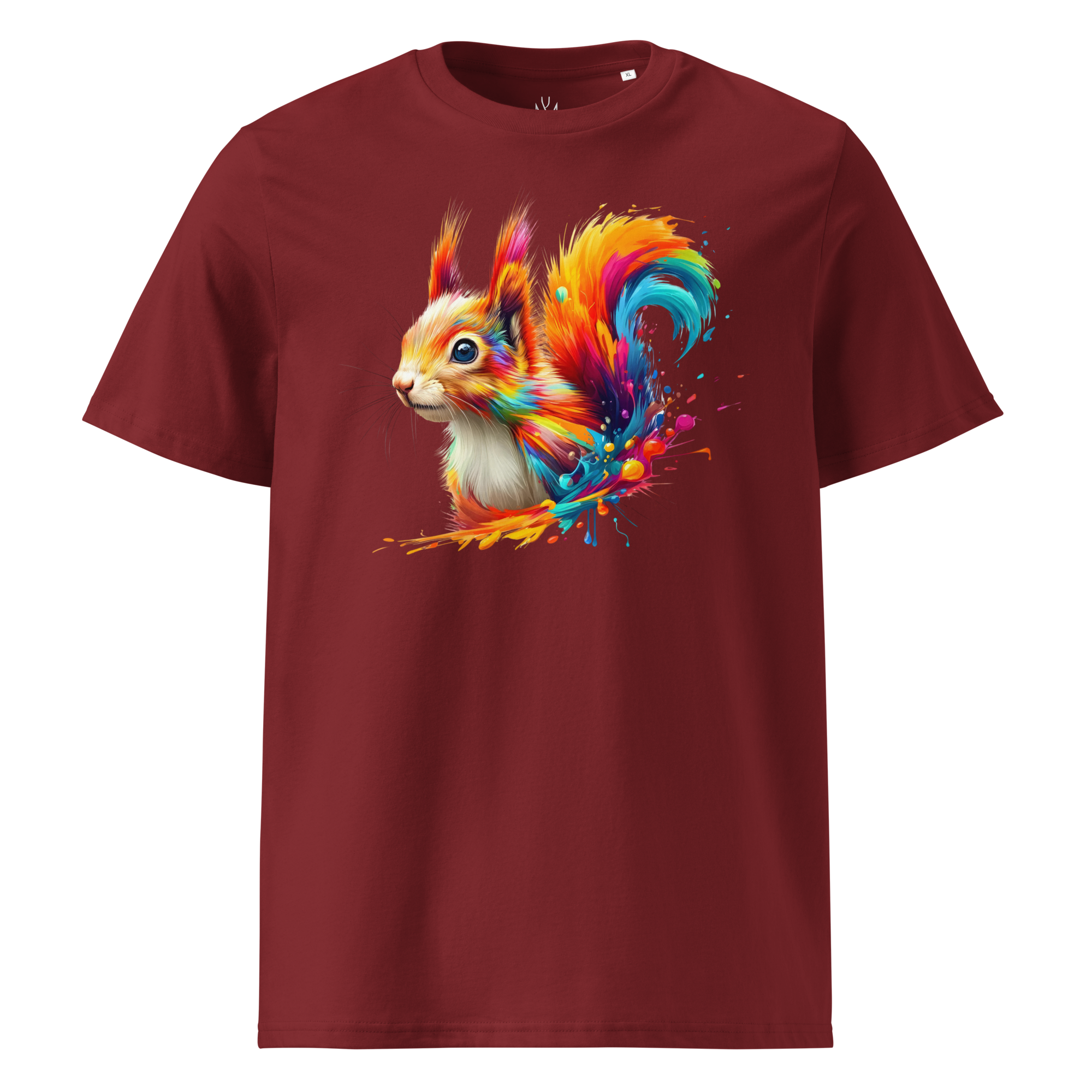 Colorful SQUIRREL unisex organic cotton t-shirt