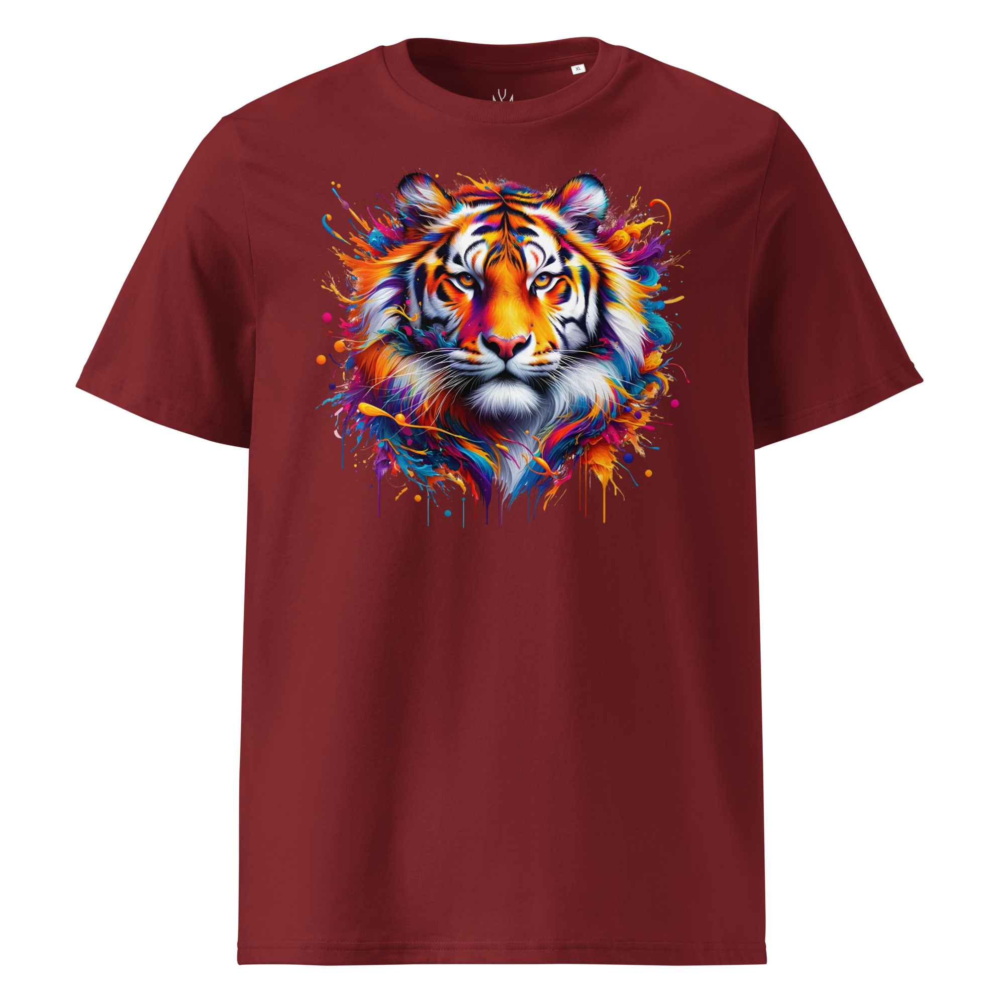 Krāsainais TĪĢERIS. Unisex organiskās kokvilnas t-krekls