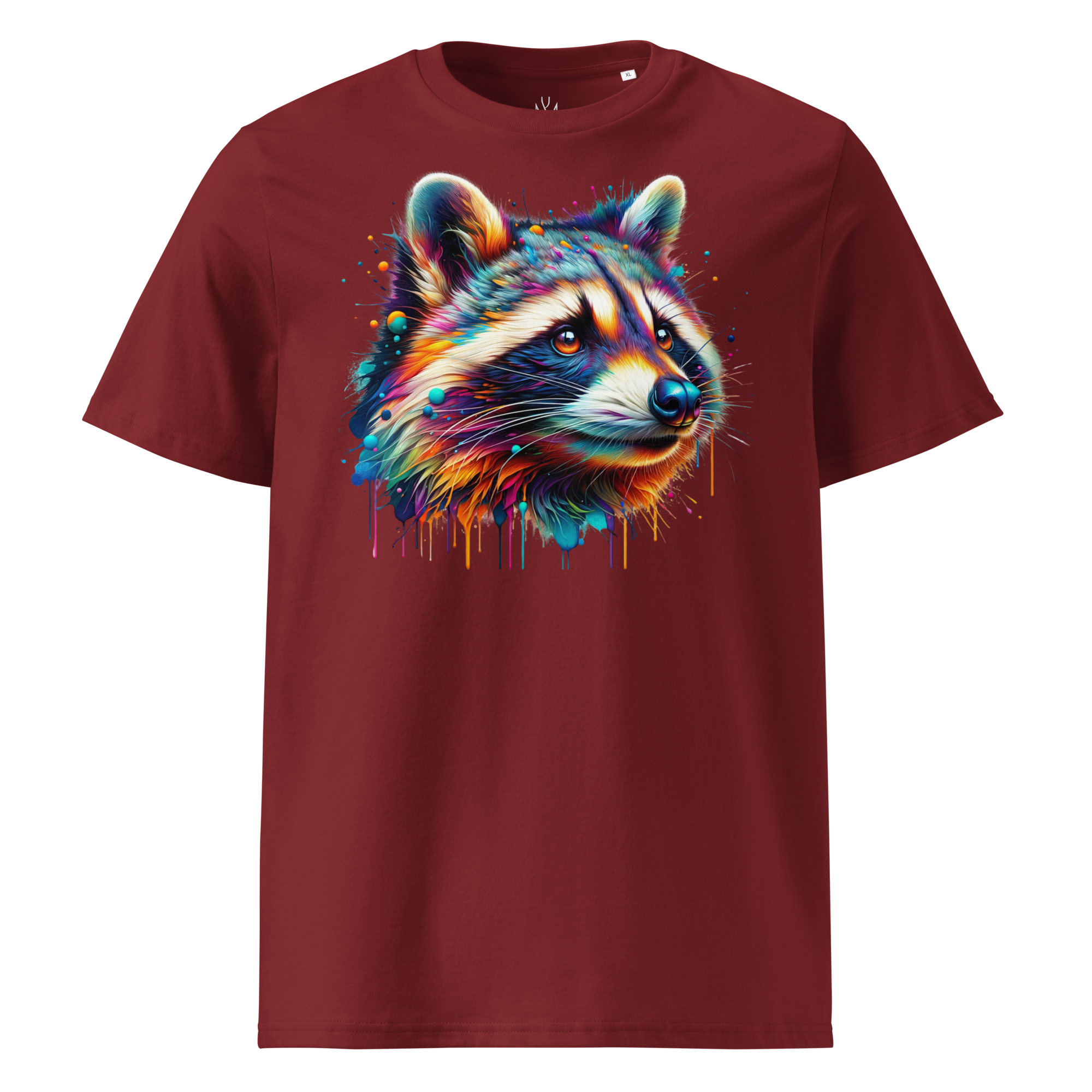 Colorful RACOON unisex organic cotton t-shirt