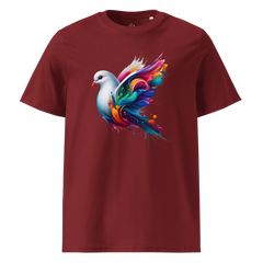 Colorful DOVE unisex organic cotton t-shirt