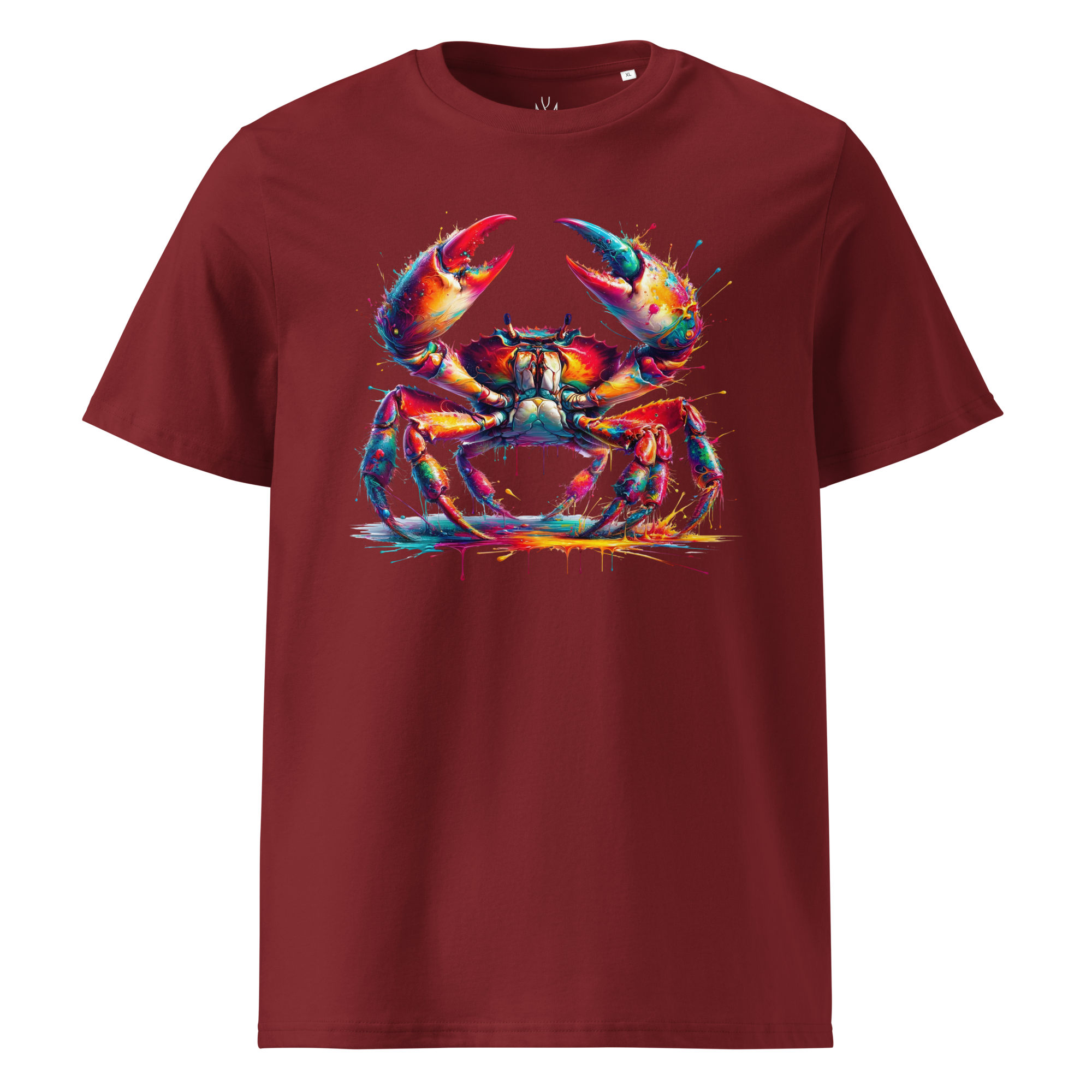 Colorful CRAB Unisex Organic Cotton T-Shirt