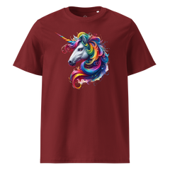 Krāsains UNICORN unisex organiskās kokvilnas T-krekls