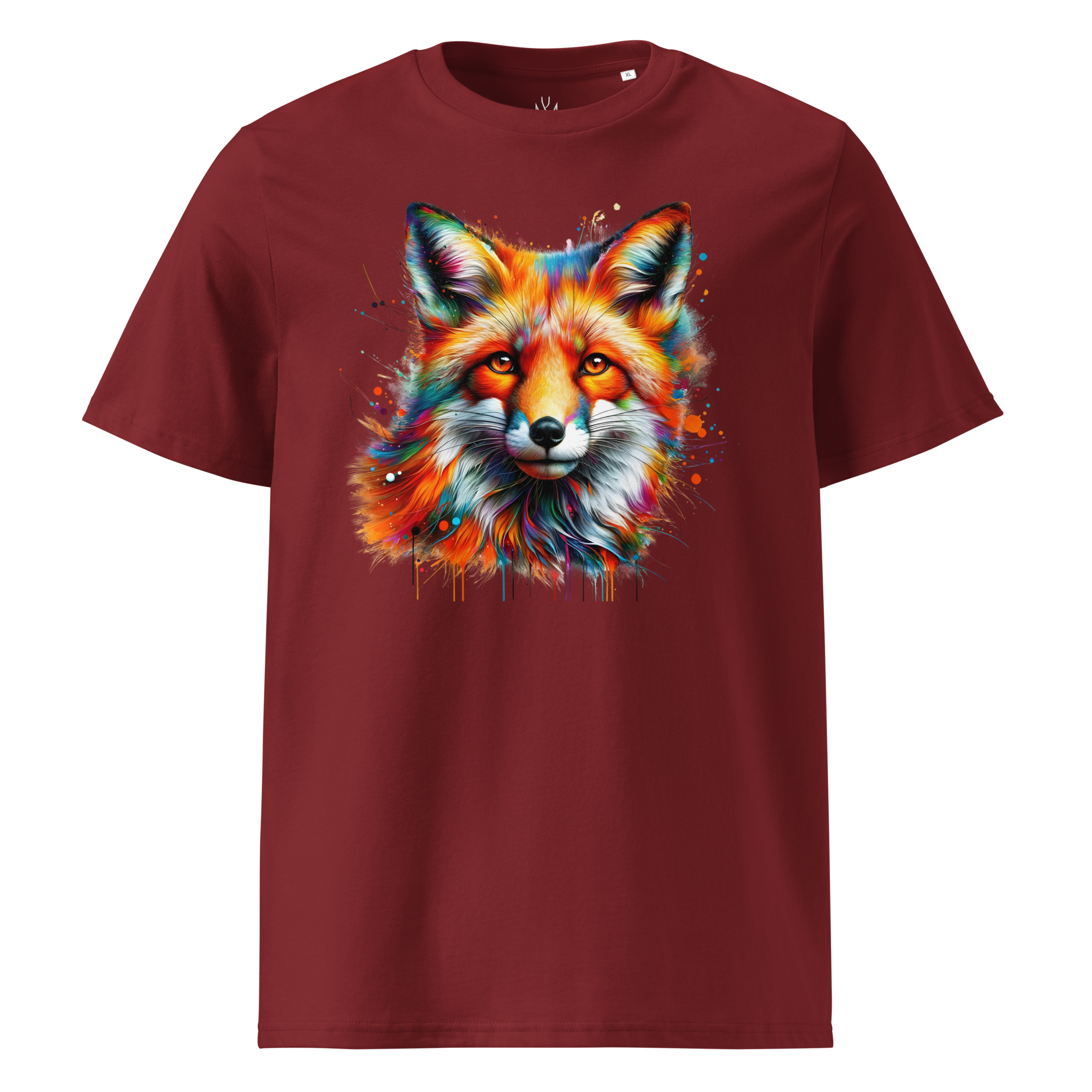 Krāsains FOX unisex organiskās kokvilnas T-krekls