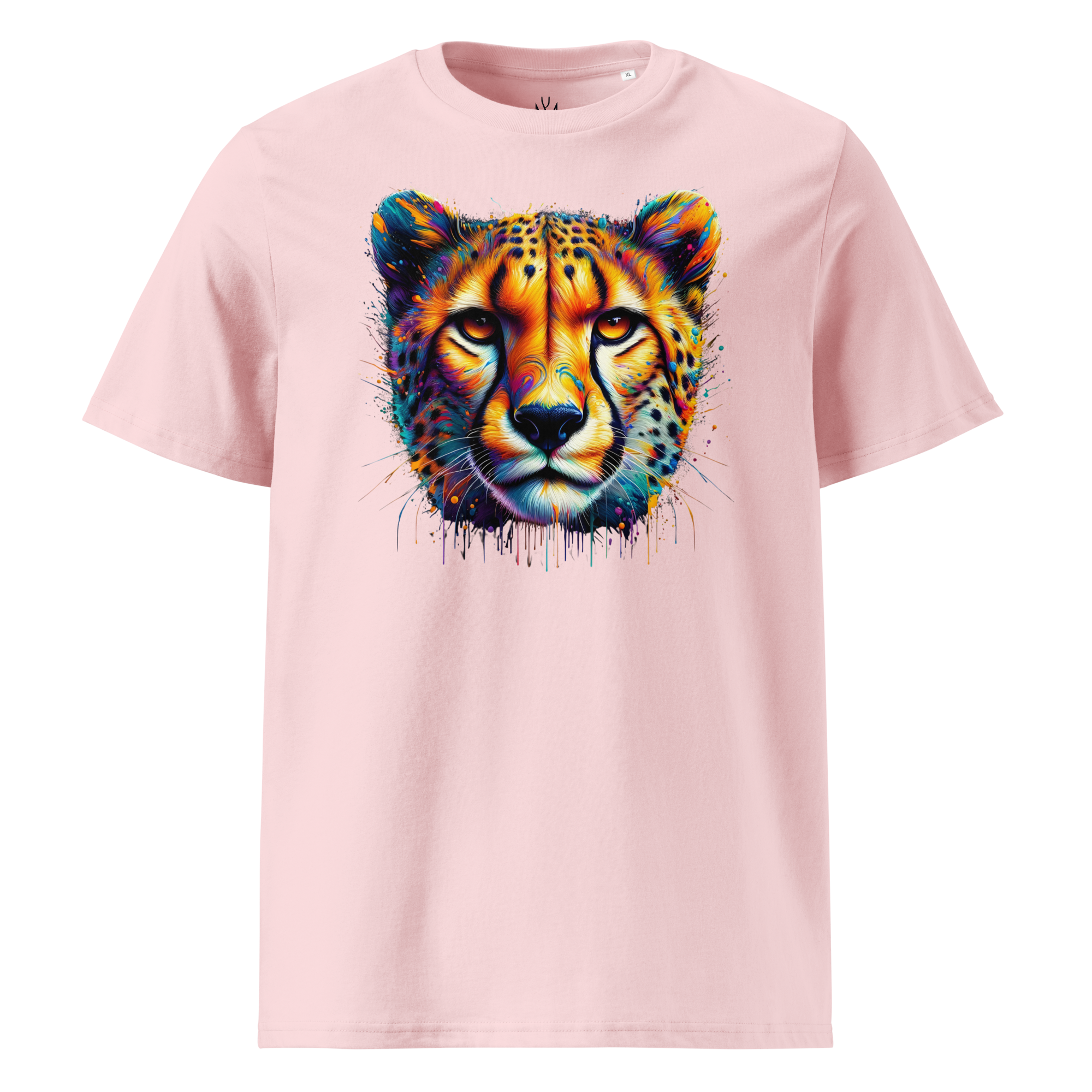 Krāsainais GEPARDS. Unisex organiskās kokvilnas t-krekls