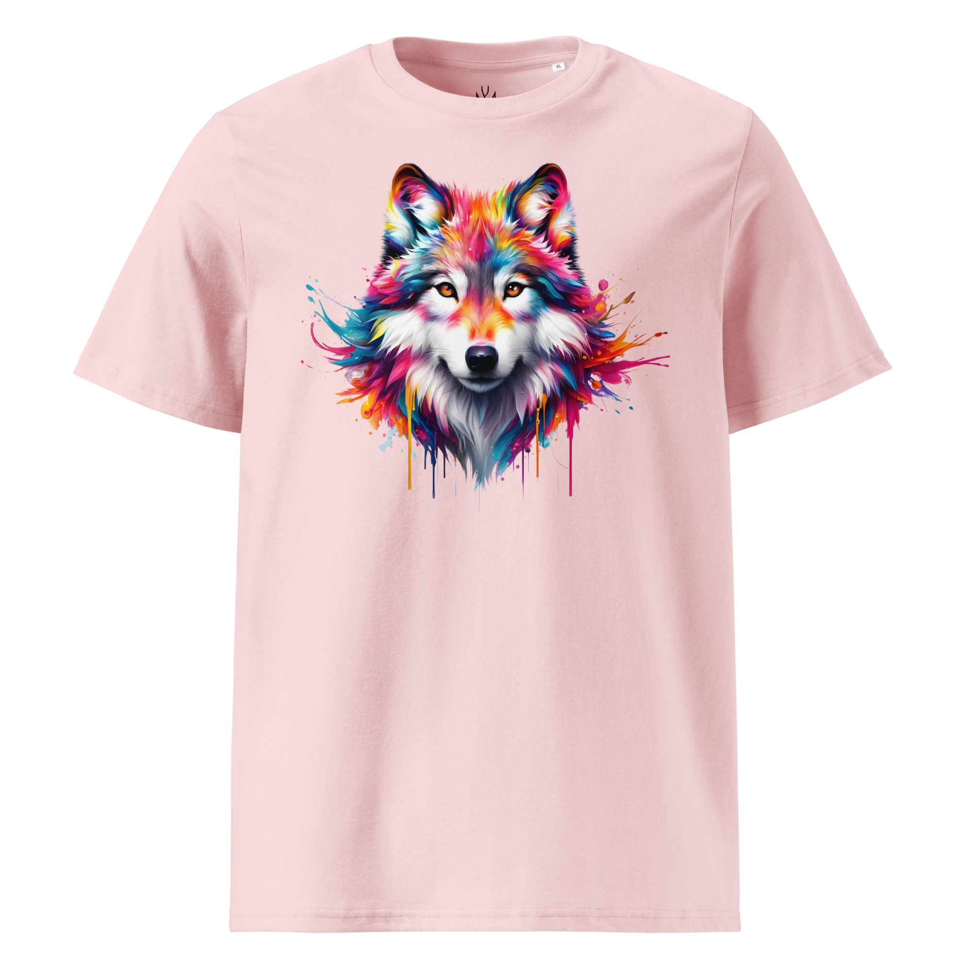 Krāsainais VILKS. Unisex organiskās kokvilnas t-krekls