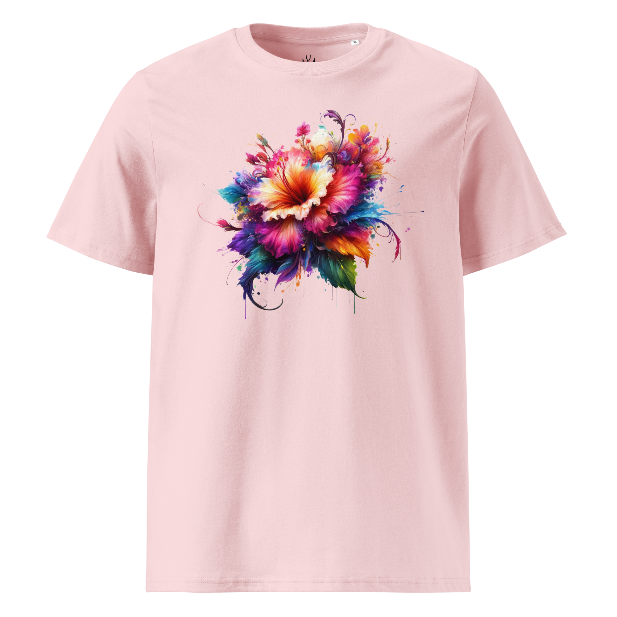 Colorful FLOWER unisex organic cotton t-shirt