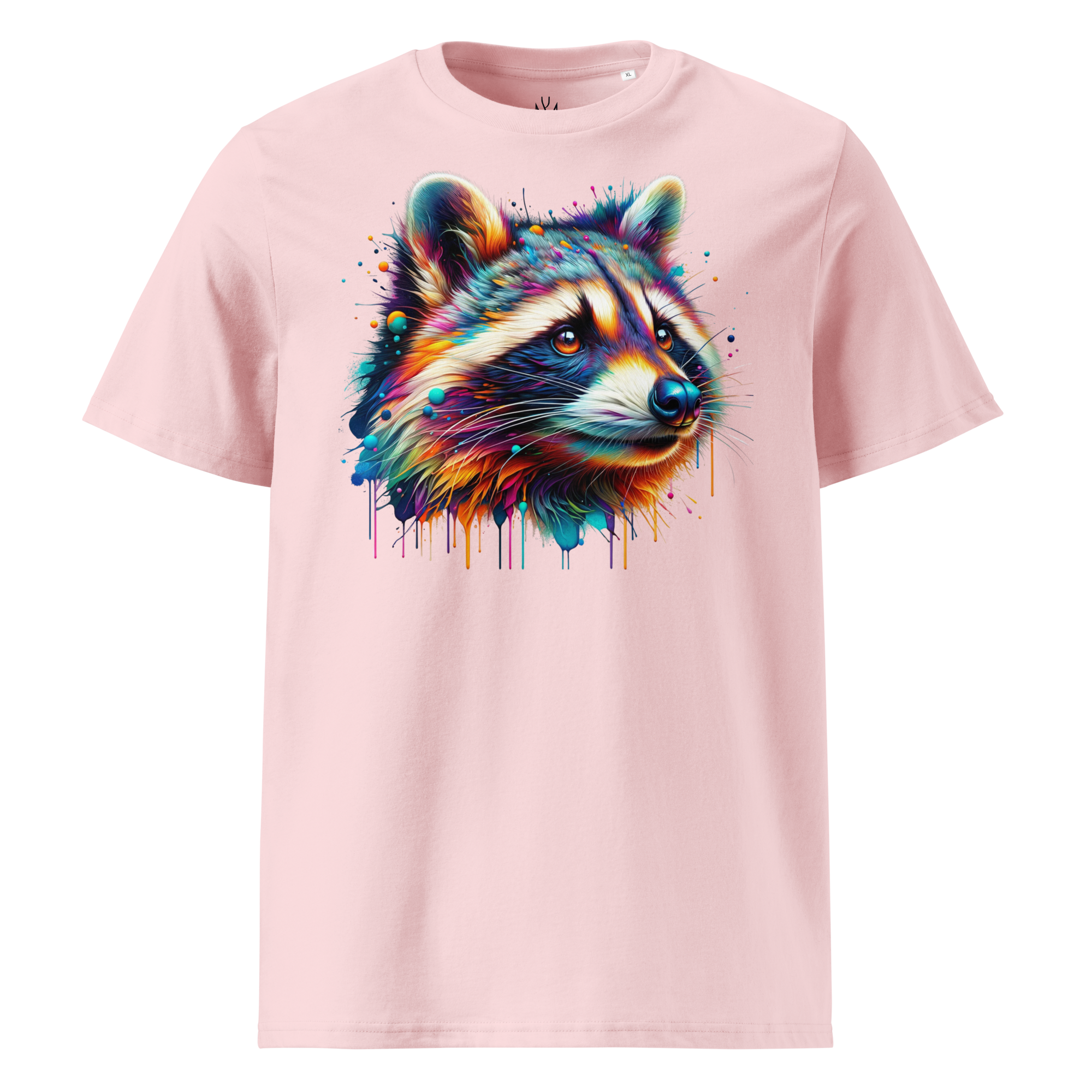 Colorful RACOON unisex organic cotton t-shirt