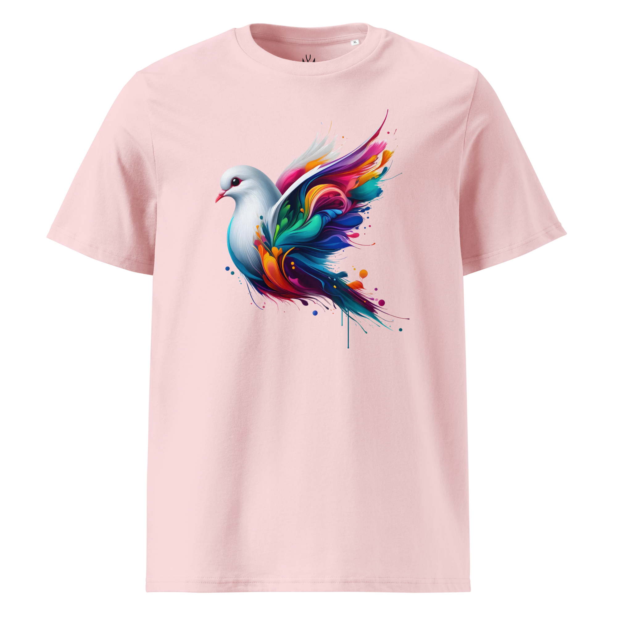 Colorful DOVE unisex organic cotton t-shirt