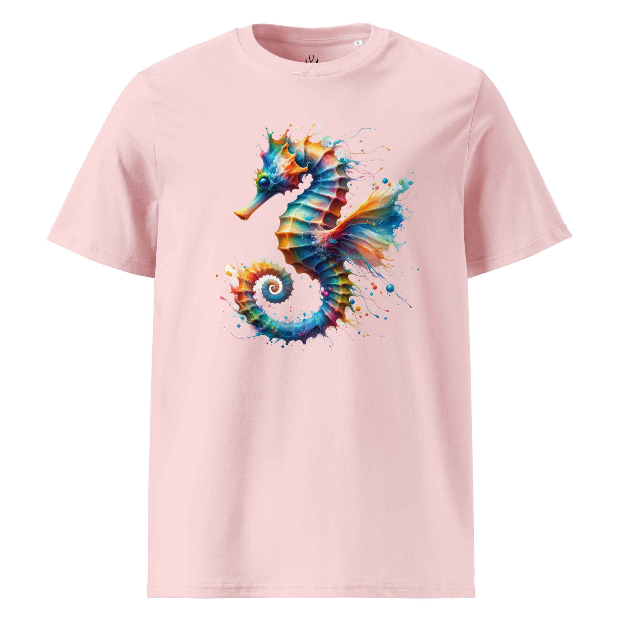 Colorful SEA HORSE Unisex Organic Cotton T-Shirt