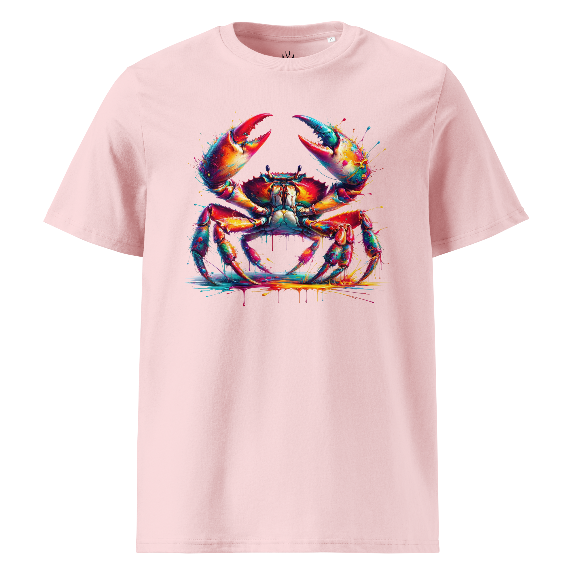 Colorful CRAB Unisex Organic Cotton T-Shirt