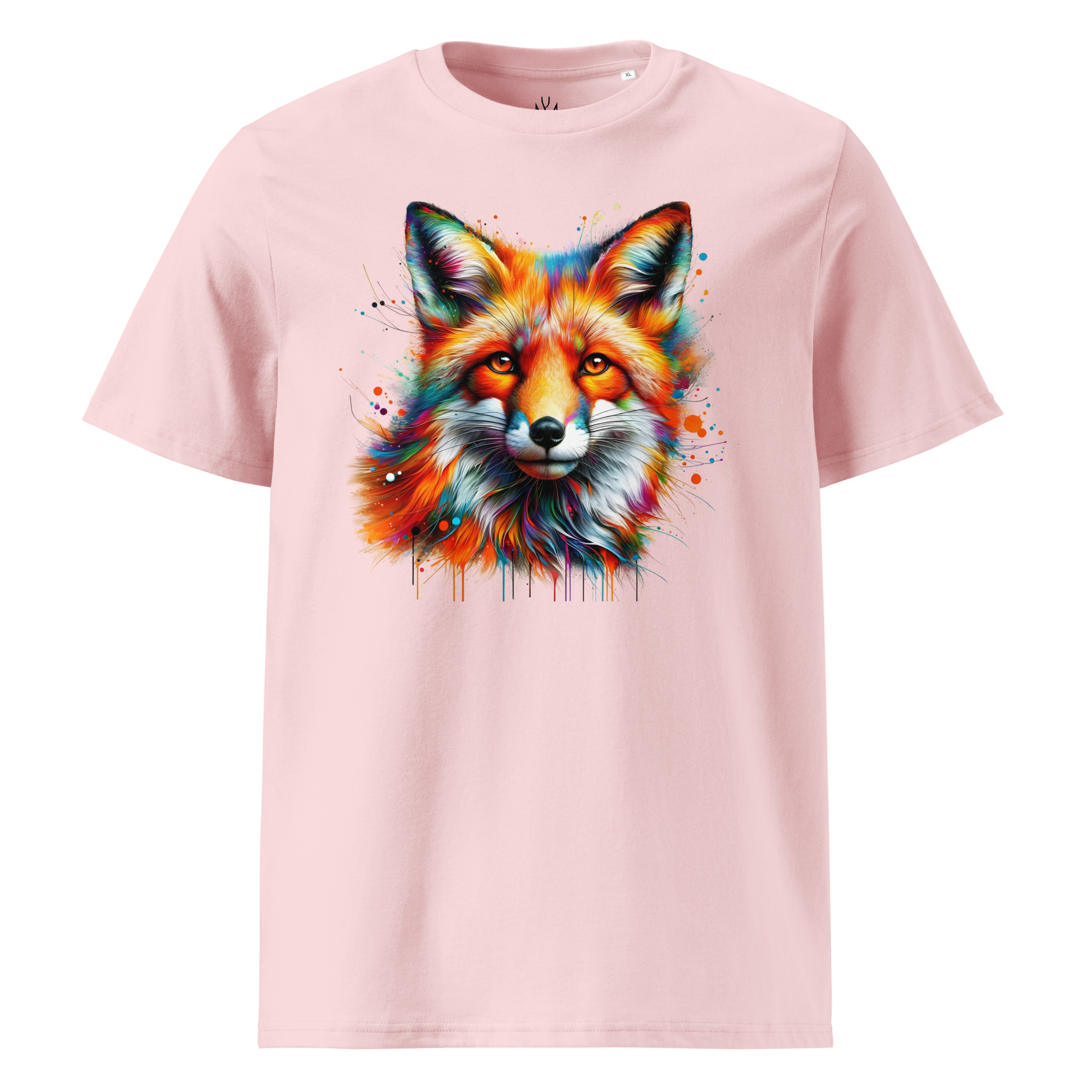 Krāsains FOX unisex organiskās kokvilnas T-krekls