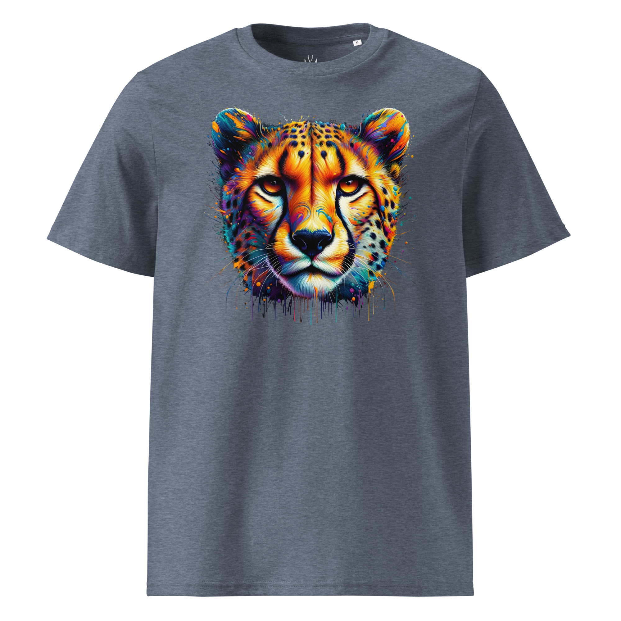 Krāsainais GEPARDS. Unisex organiskās kokvilnas t-krekls
