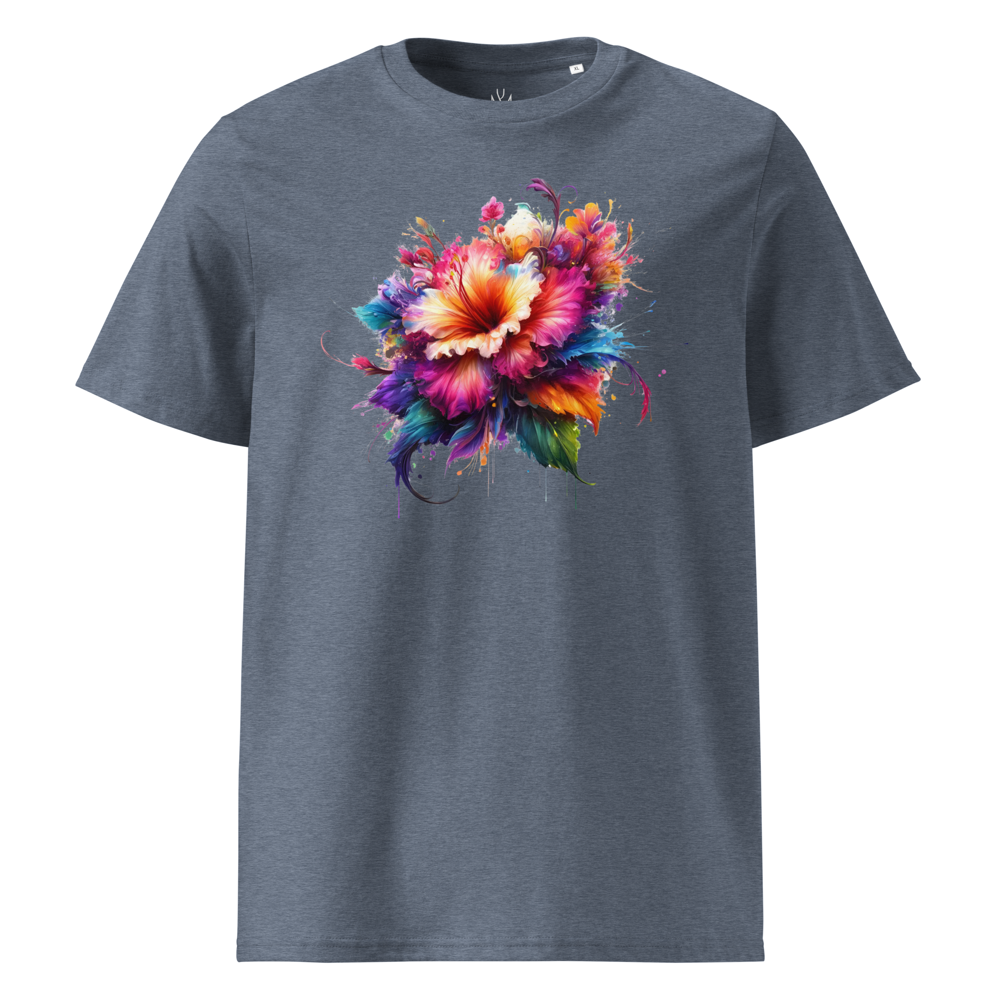 Colorful FLOWER unisex organic cotton t-shirt