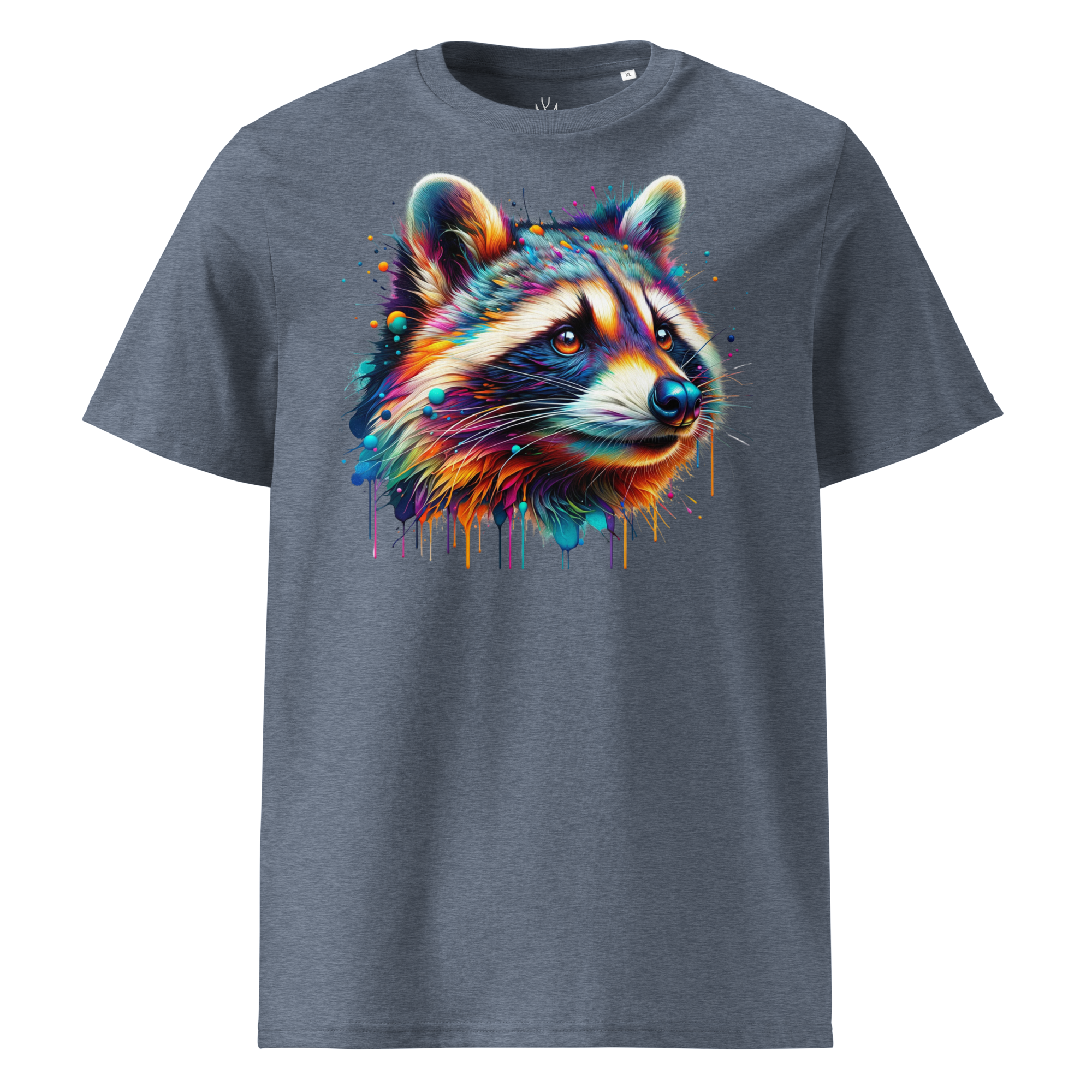 Colorful RACOON unisex organic cotton t-shirt