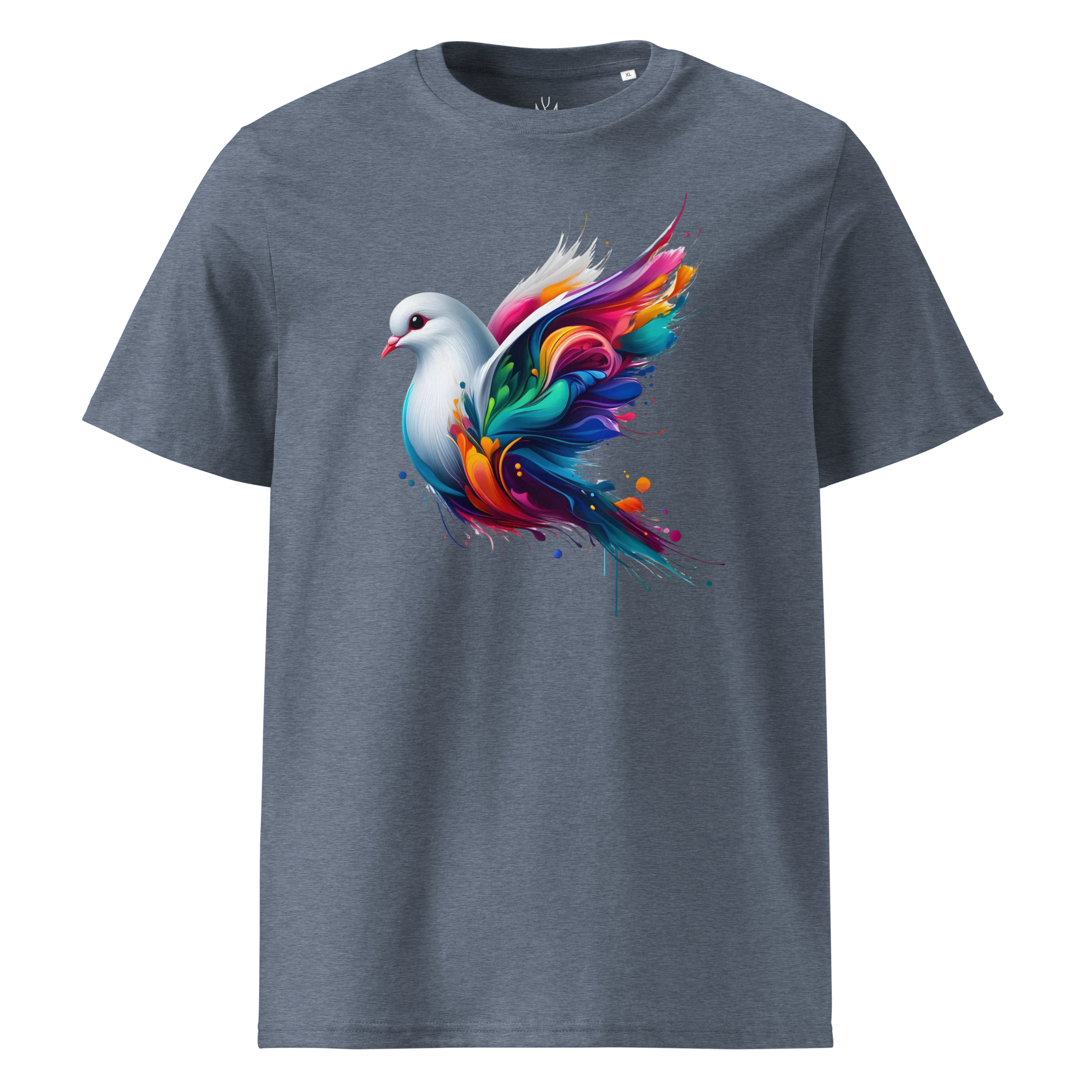 Colorful DOVE unisex organic cotton t-shirt