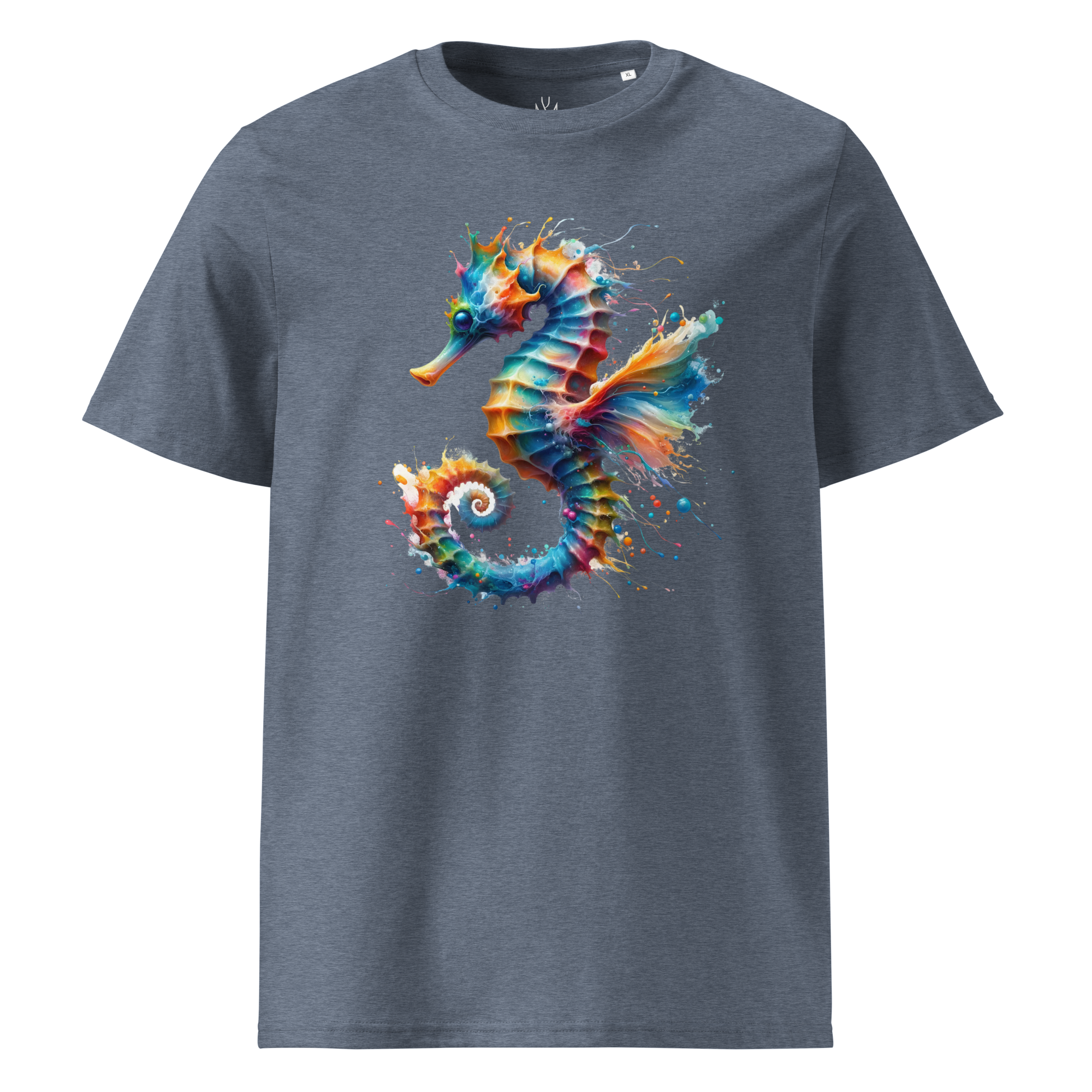 Colorful SEA HORSE Unisex Organic Cotton T-Shirt