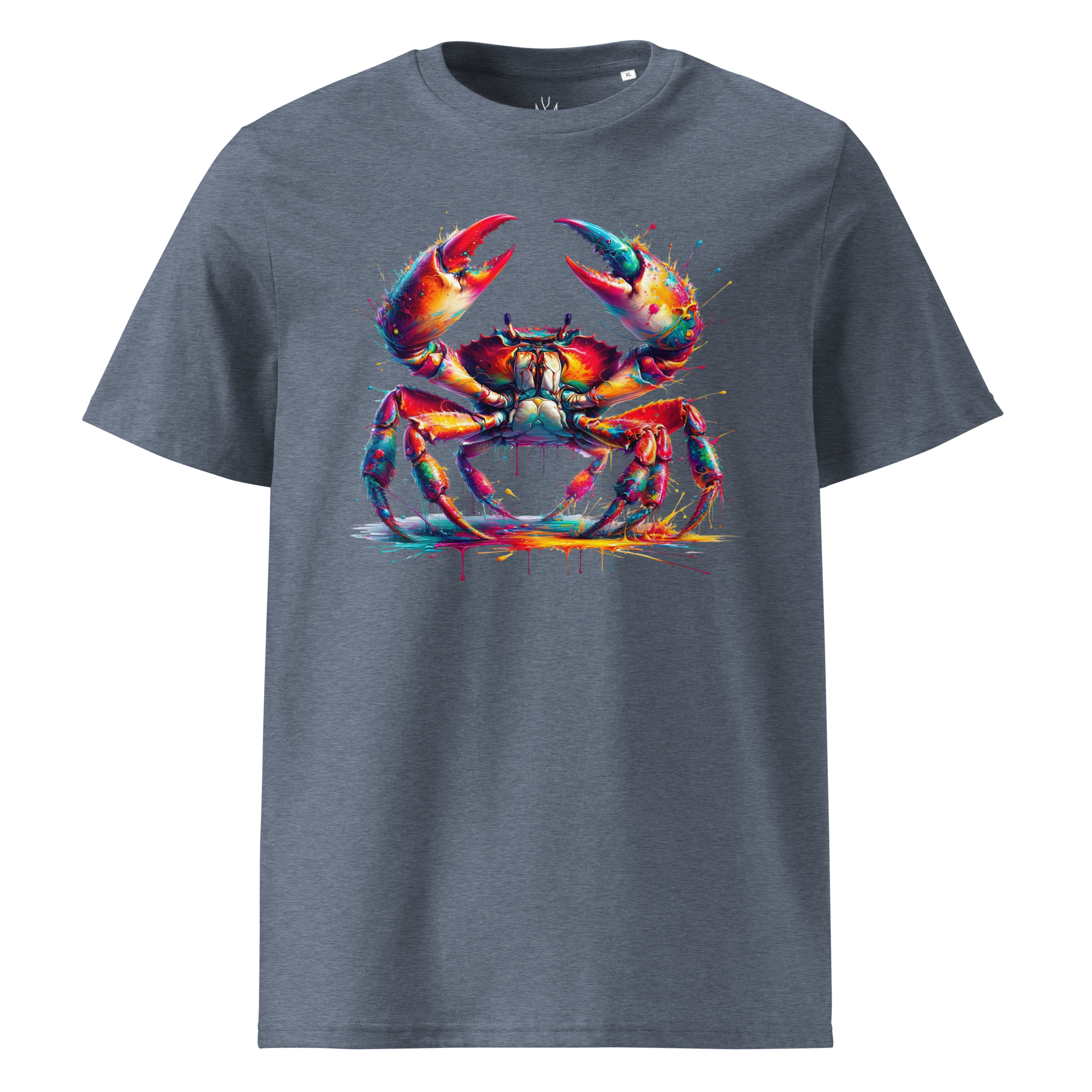 Colorful CRAB Unisex Organic Cotton T-Shirt