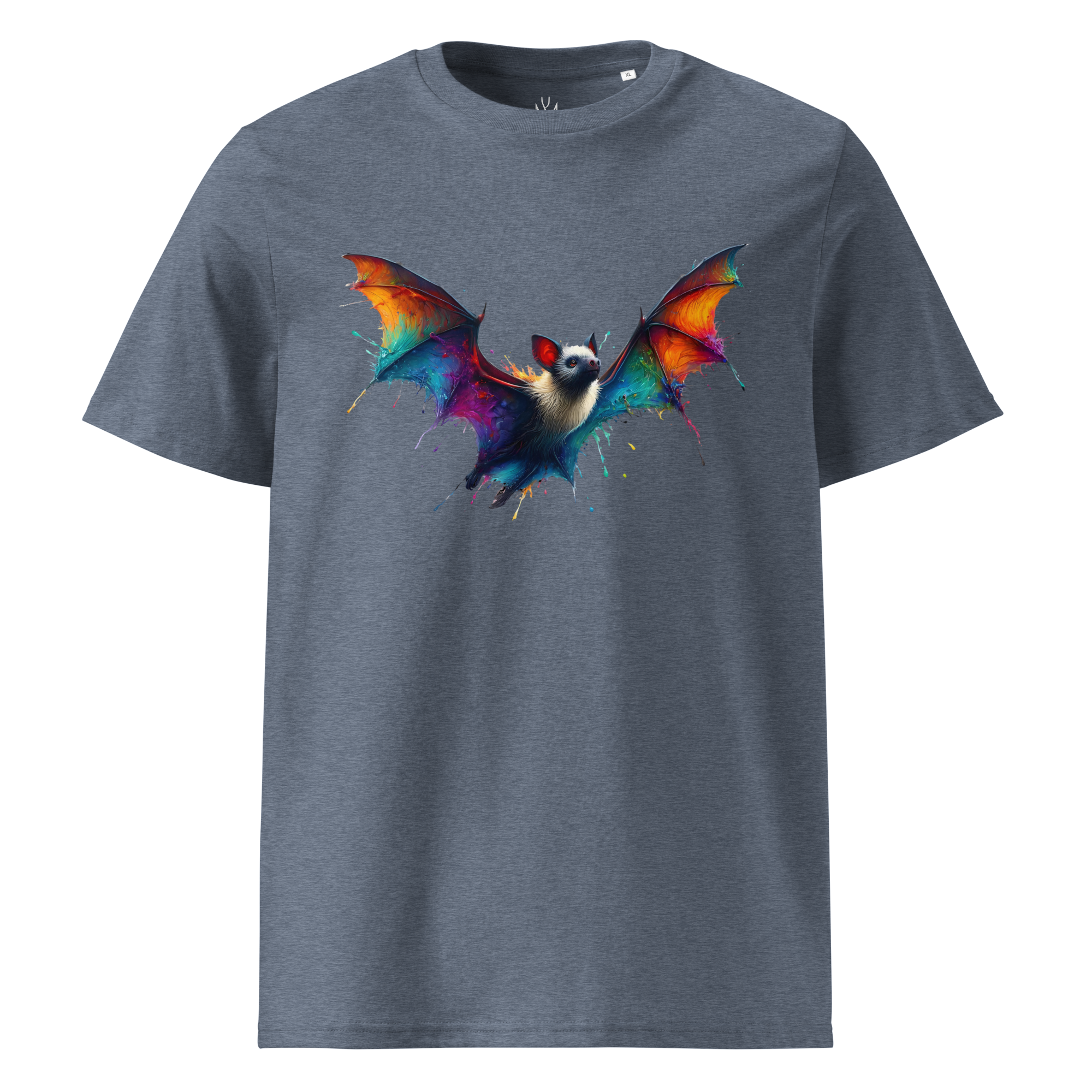 Krāsains BAT unisex organiskās kokvilnas T-krekls