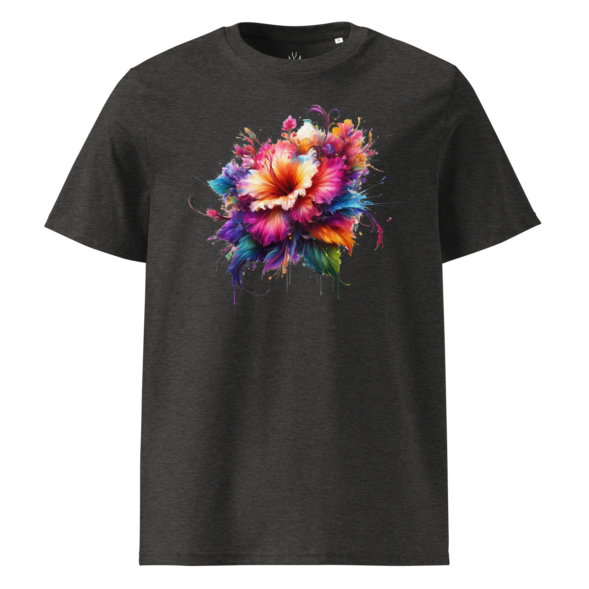 Colorful FLOWER unisex organic cotton t-shirt