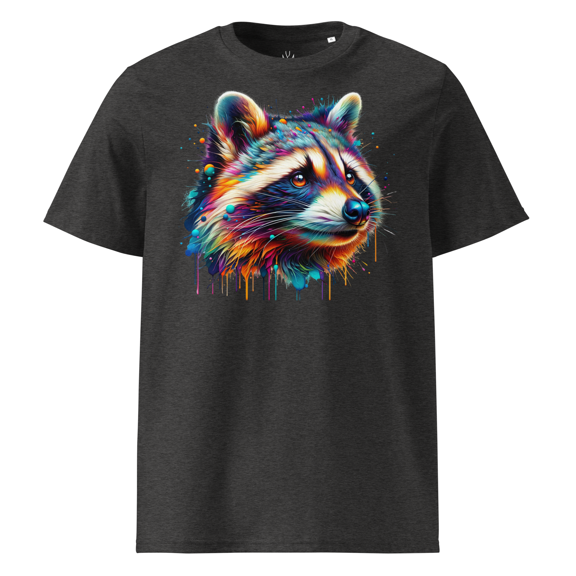 Colorful RACOON unisex organic cotton t-shirt