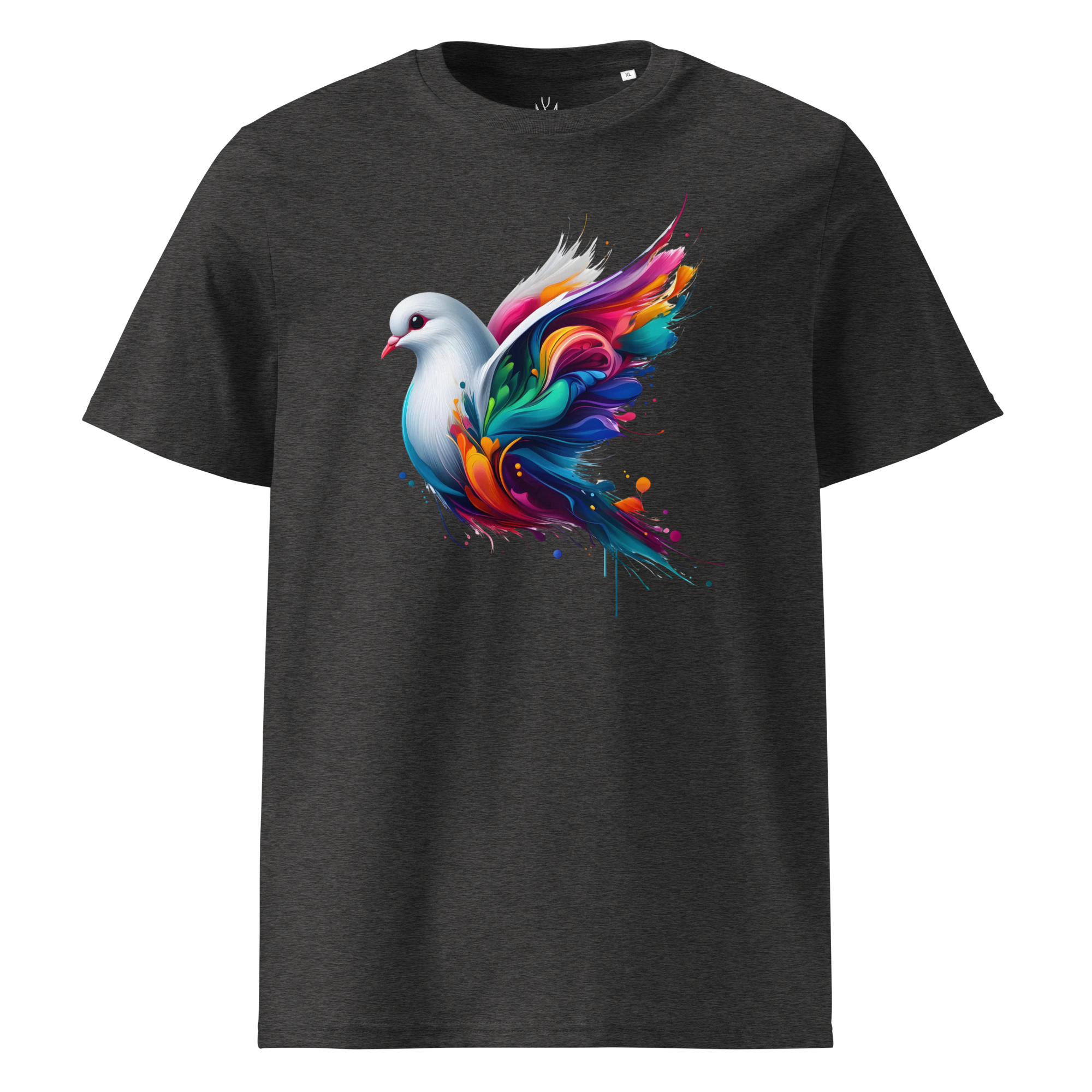 Colorful DOVE unisex organic cotton t-shirt