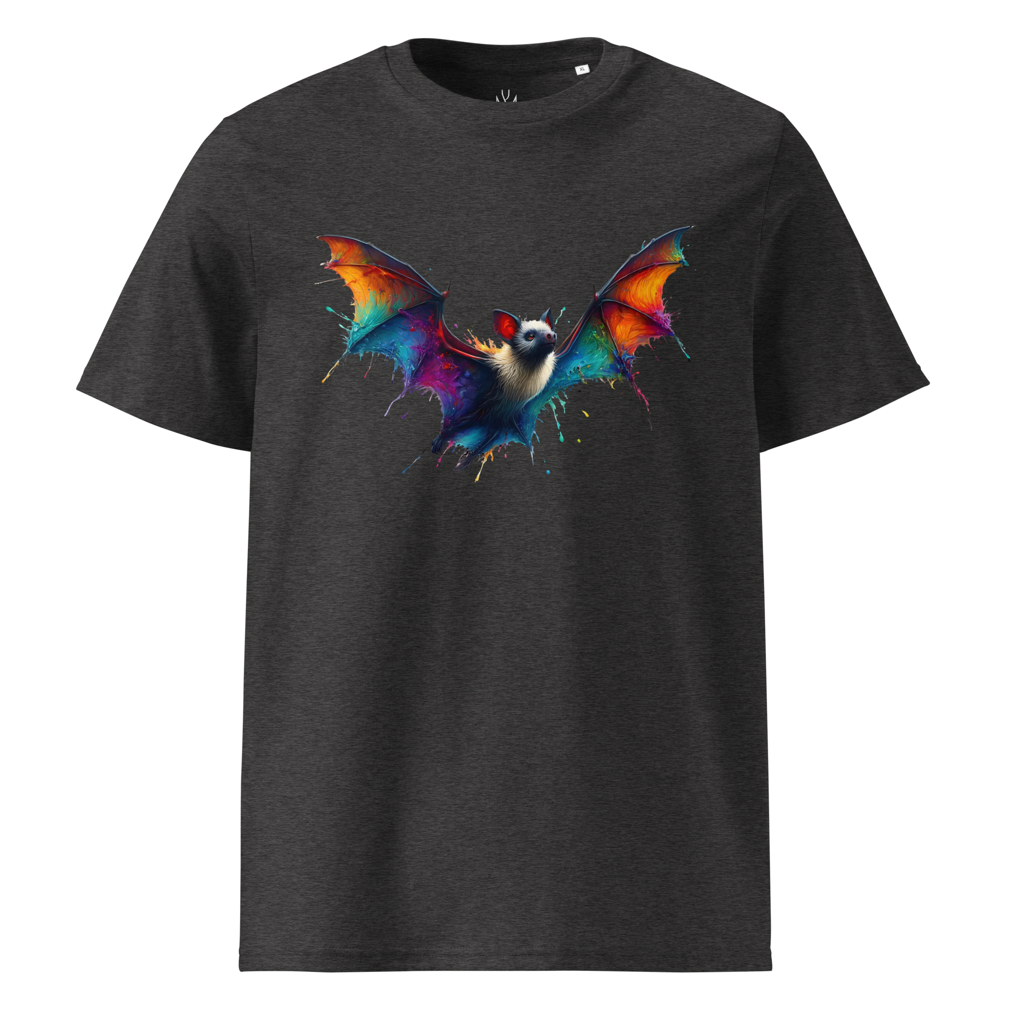 Krāsains BAT unisex organiskās kokvilnas T-krekls