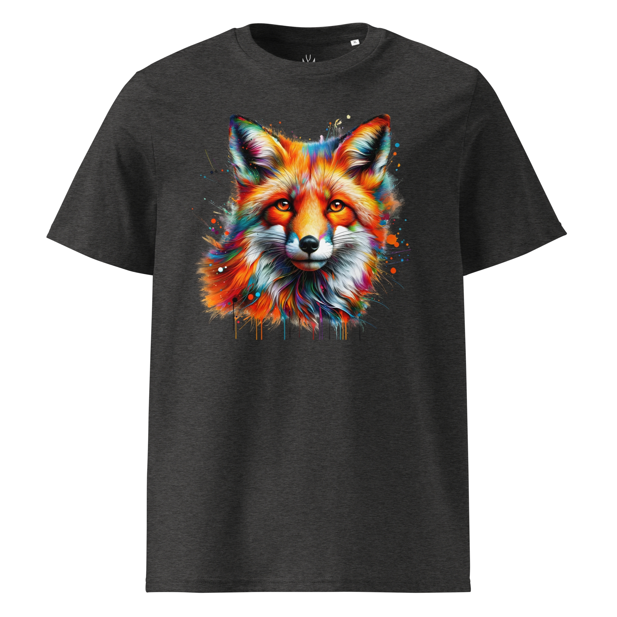 Krāsains FOX unisex organiskās kokvilnas T-krekls