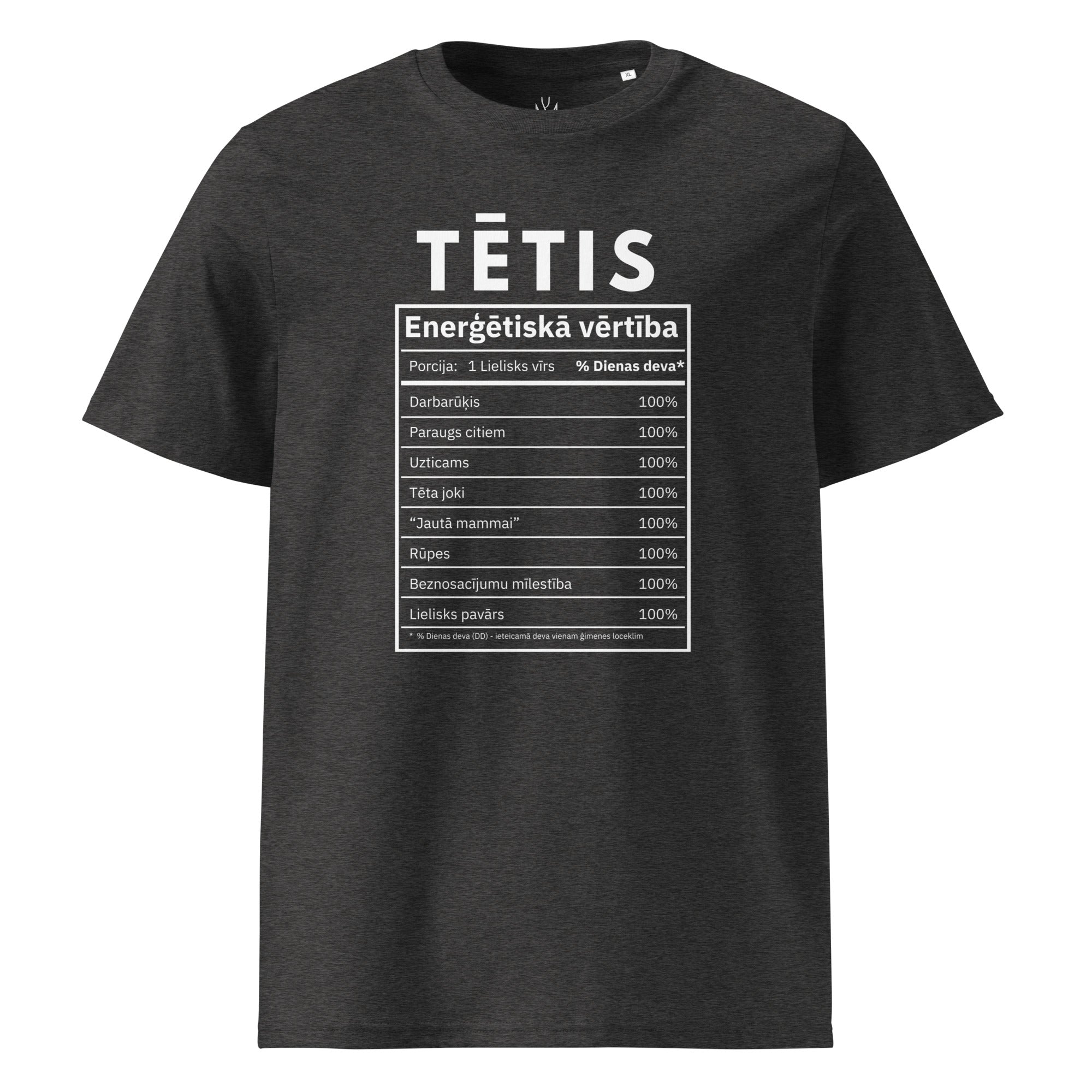 100% dad (Latvian) unisex organic cotton t-shirt (white)