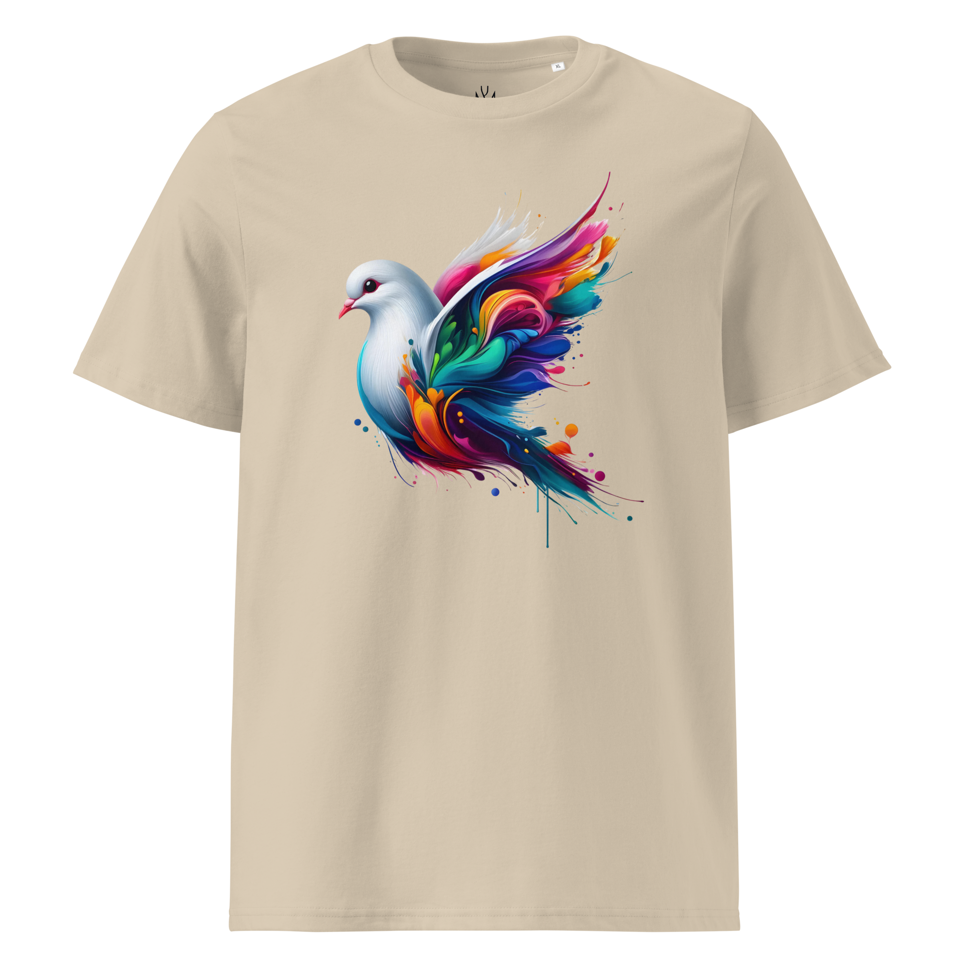 Colorful DOVE unisex organic cotton t-shirt
