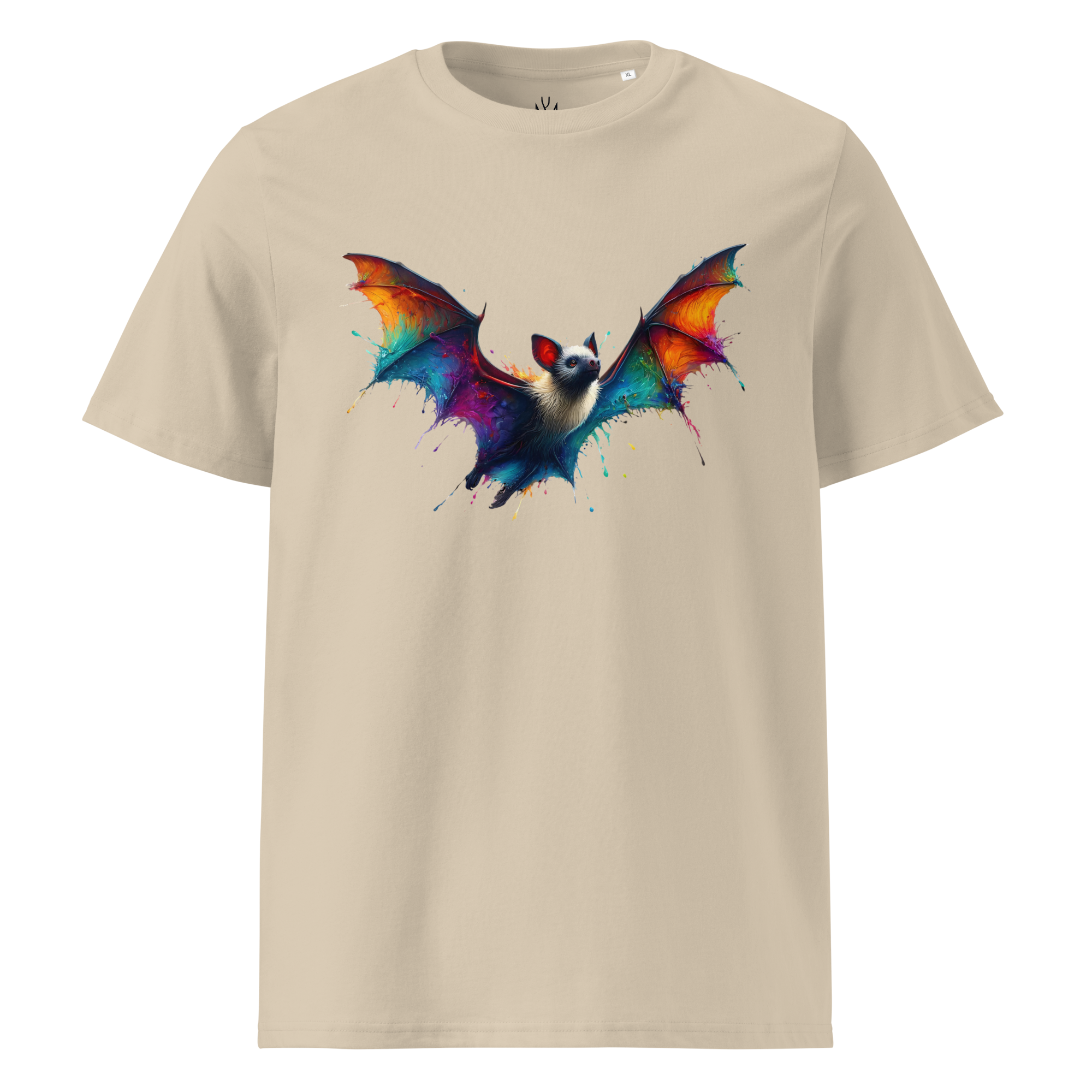 Krāsains BAT unisex organiskās kokvilnas T-krekls