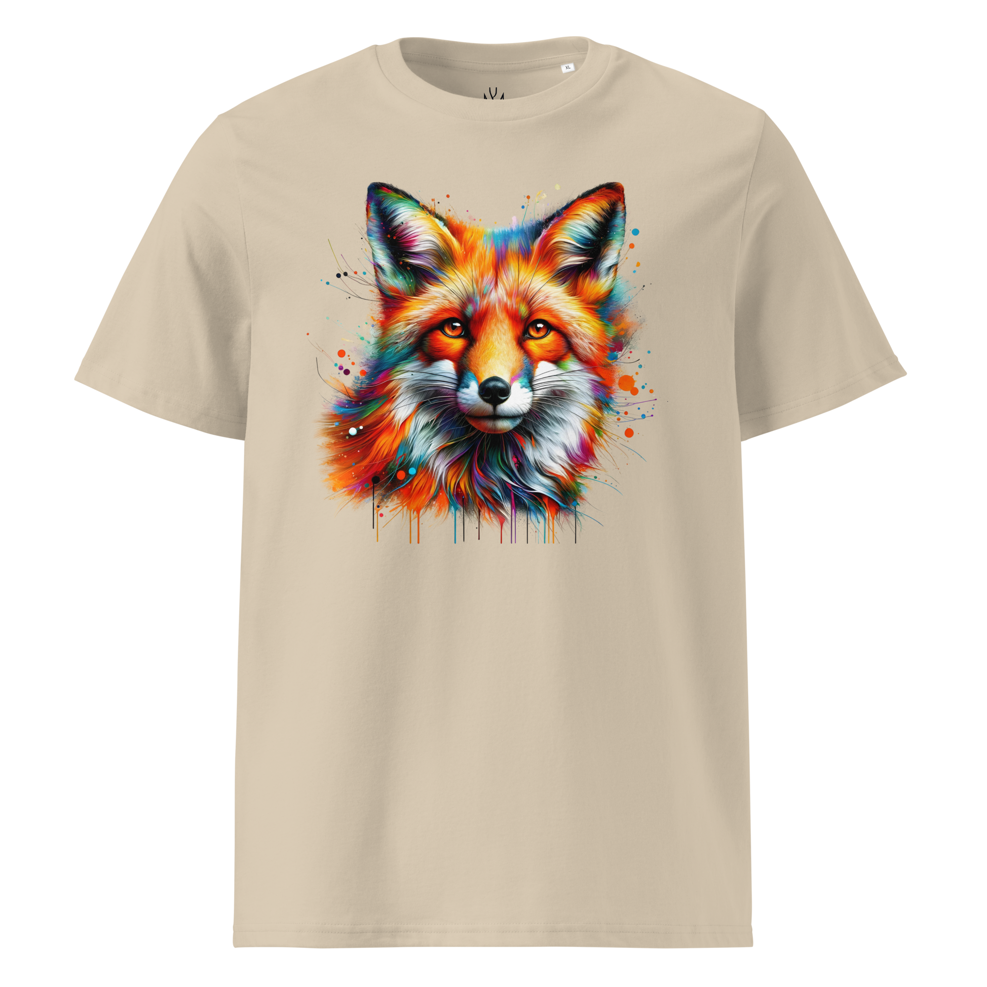 Krāsains FOX unisex organiskās kokvilnas T-krekls
