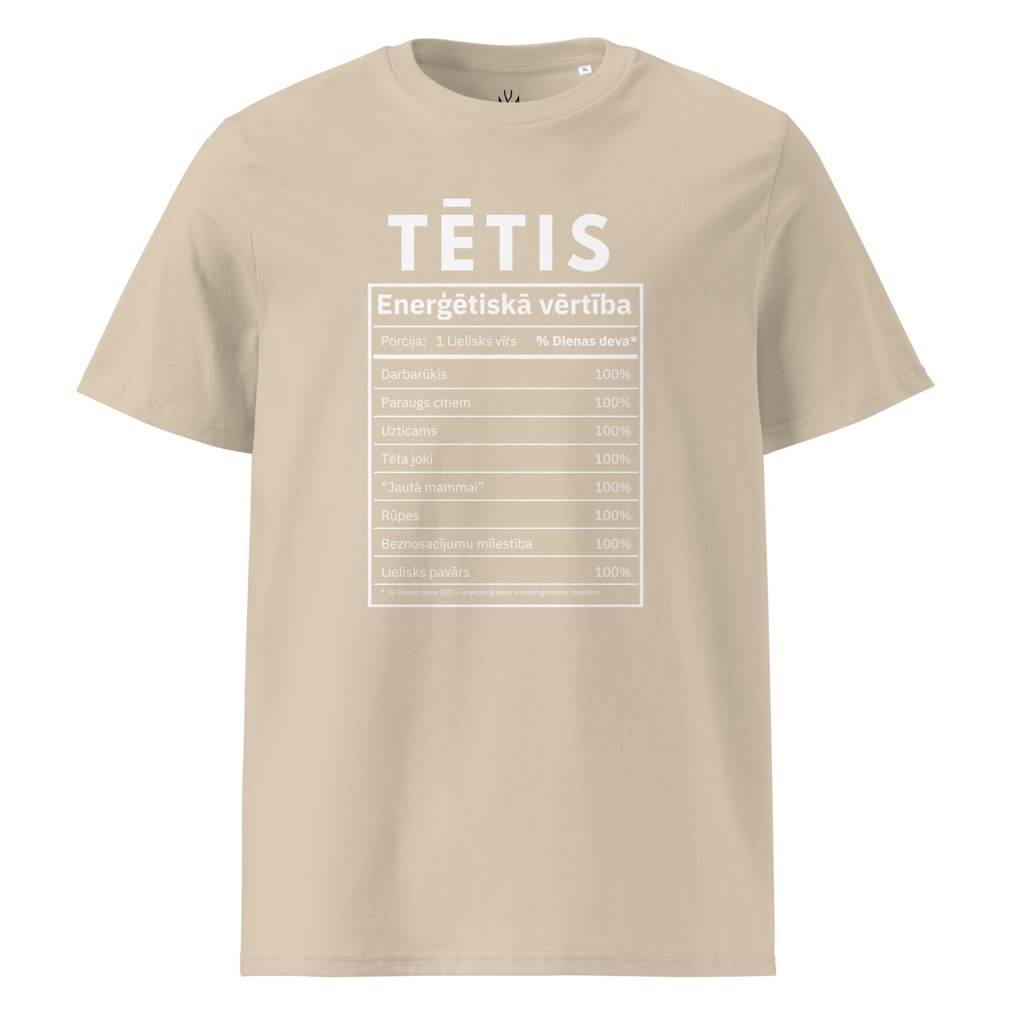 100% dad (Latvian) unisex organic cotton t-shirt (white)