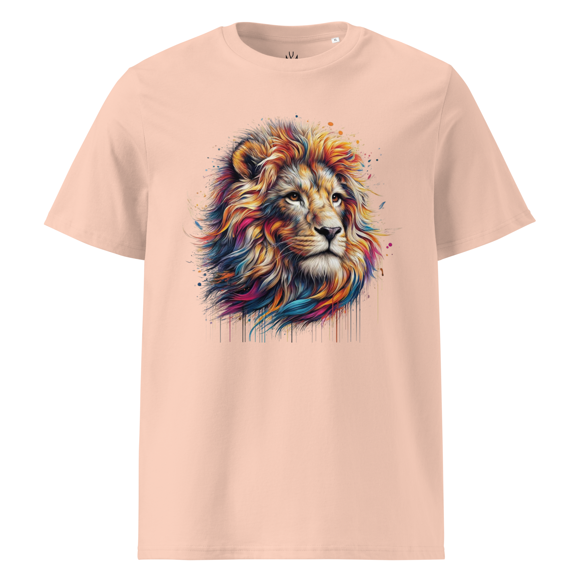 Krāsaina LAUVA. Unisex organiskās kokvilnas t-krekls