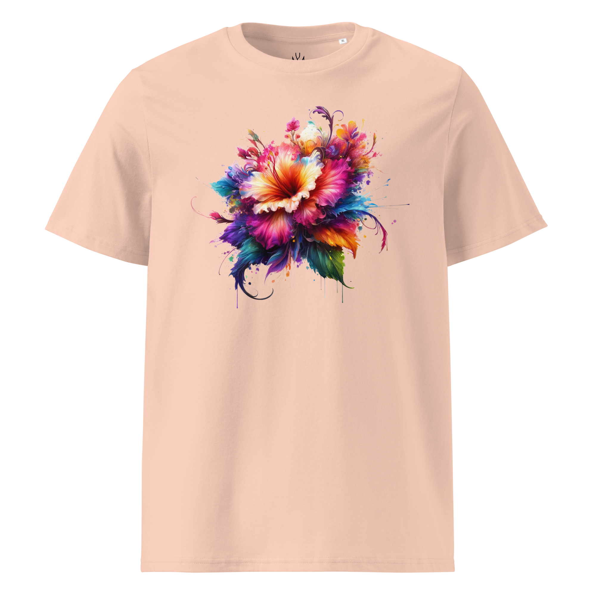 Colorful FLOWER unisex organic cotton t-shirt