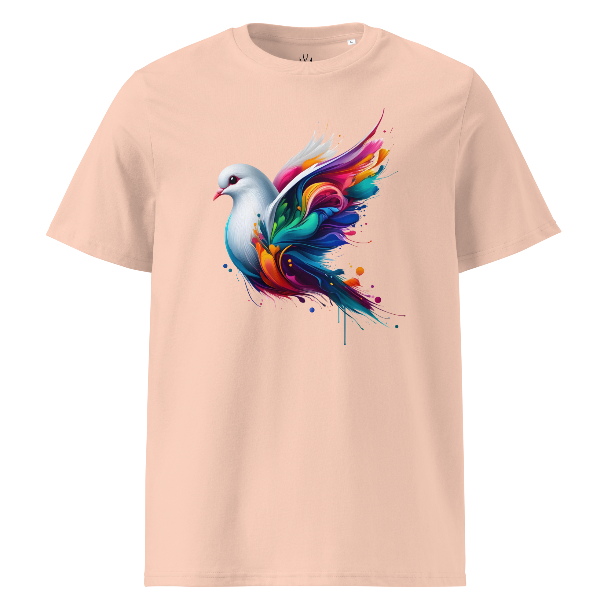 Colorful DOVE unisex organic cotton t-shirt