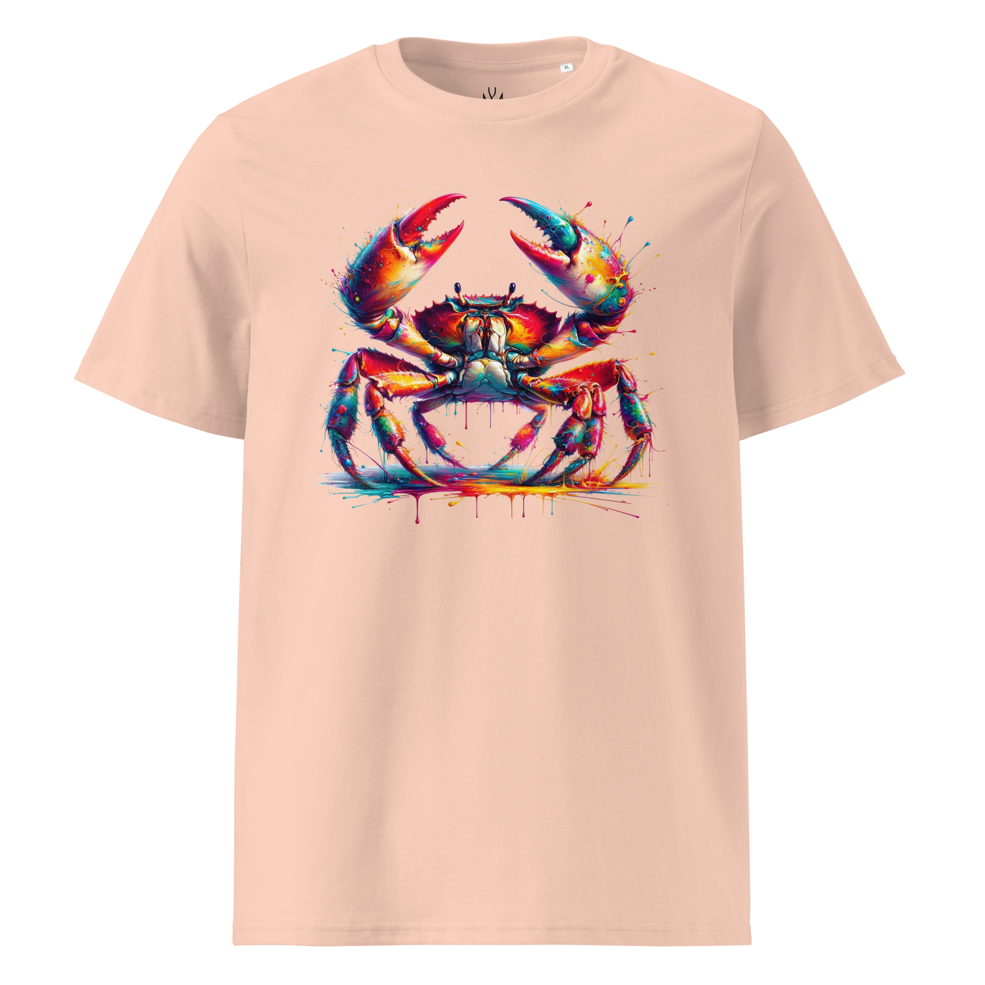 Colorful CRAB Unisex Organic Cotton T-Shirt