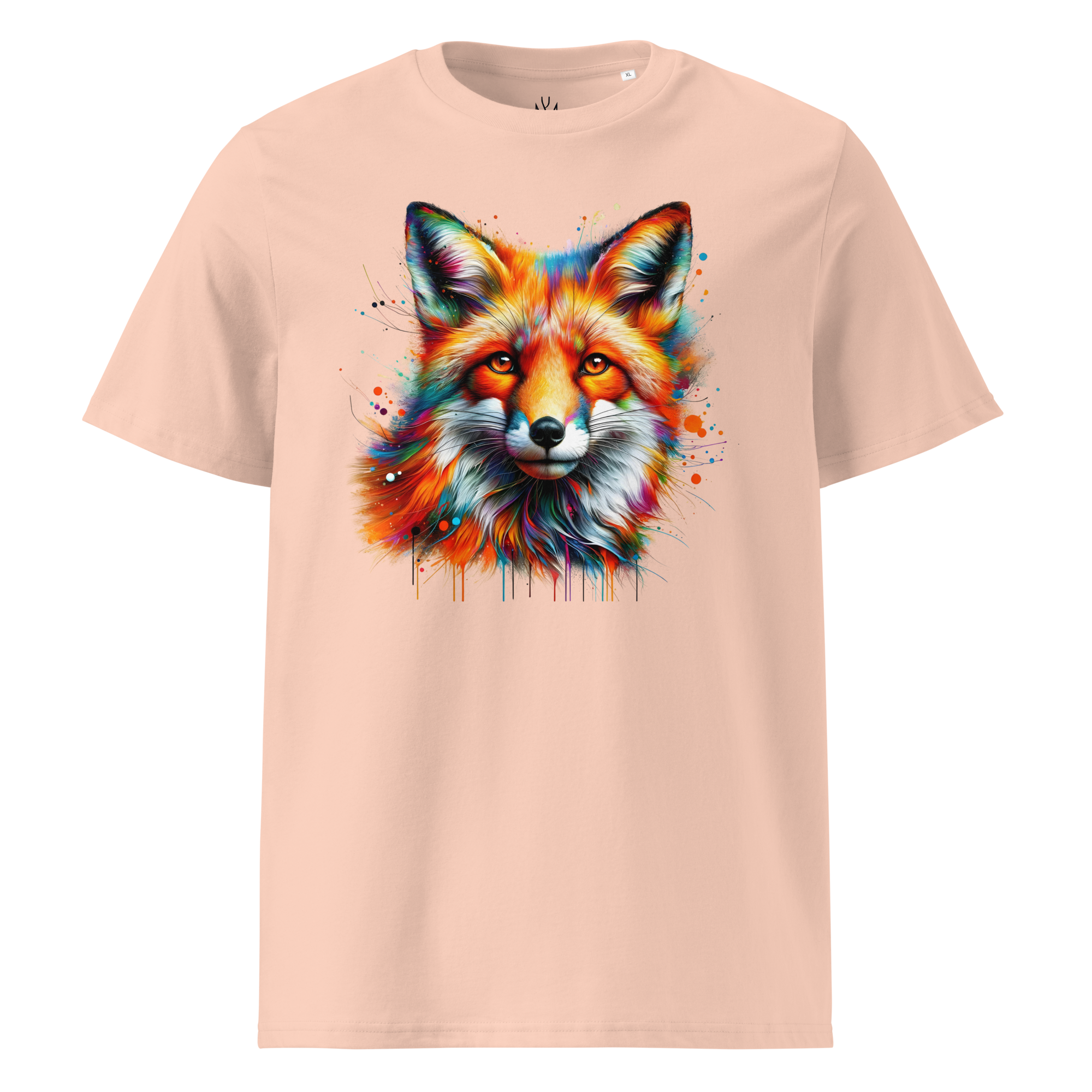 Krāsains FOX unisex organiskās kokvilnas T-krekls
