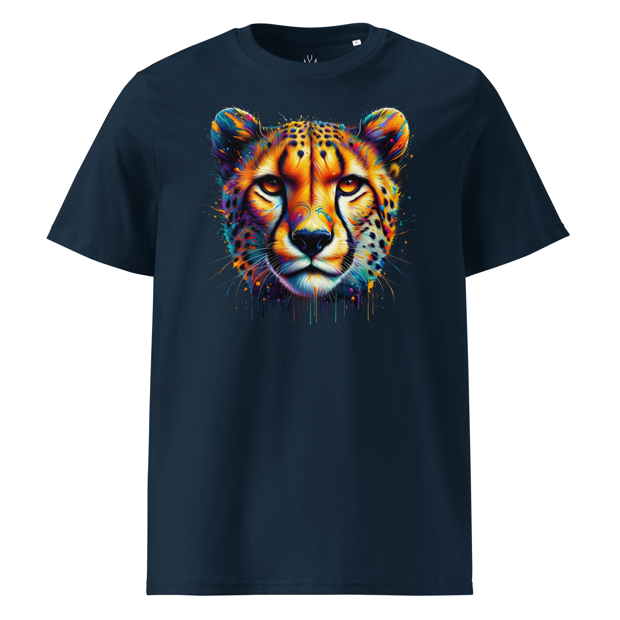 Krāsainais GEPARDS. Unisex organiskās kokvilnas t-krekls