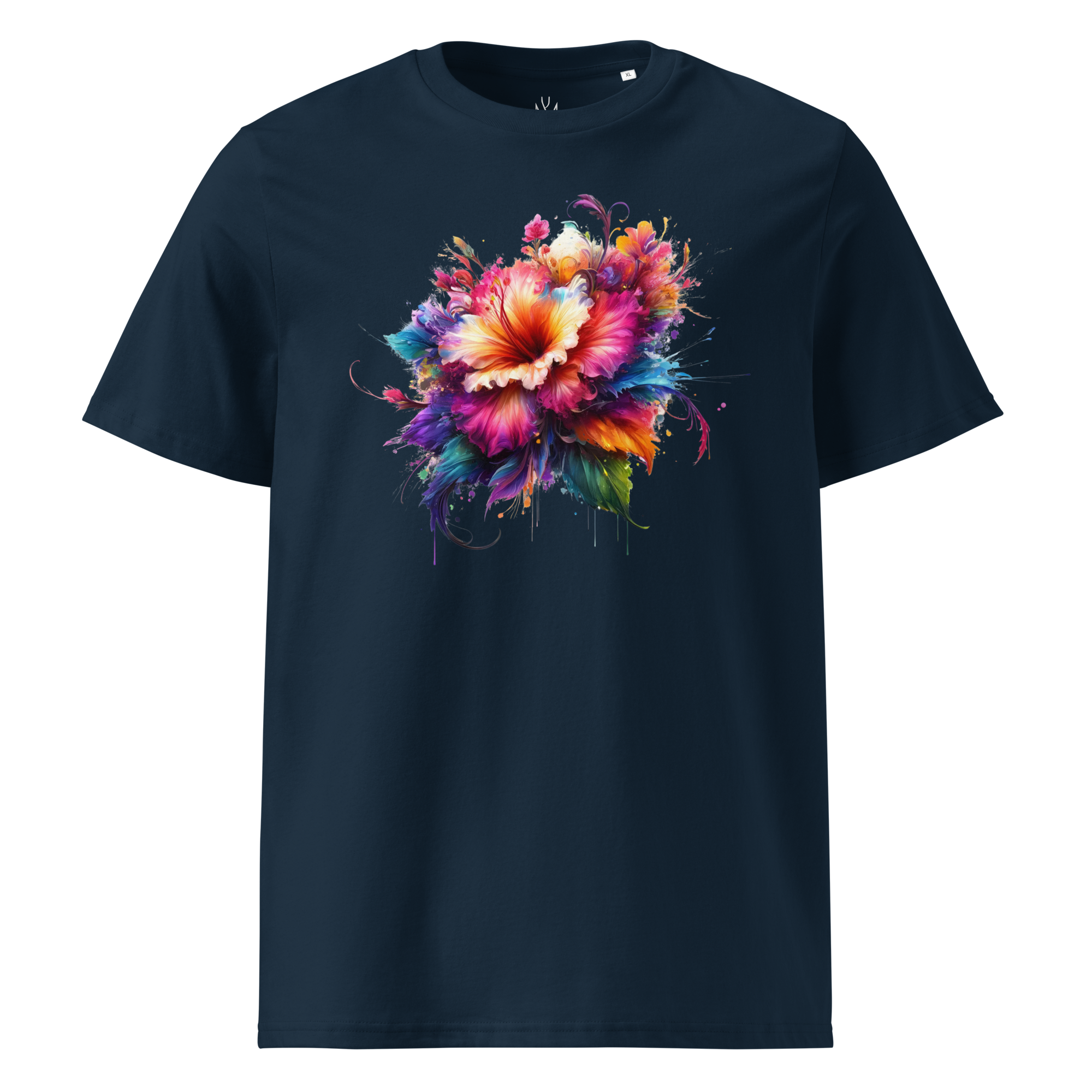 Colorful FLOWER unisex organic cotton t-shirt
