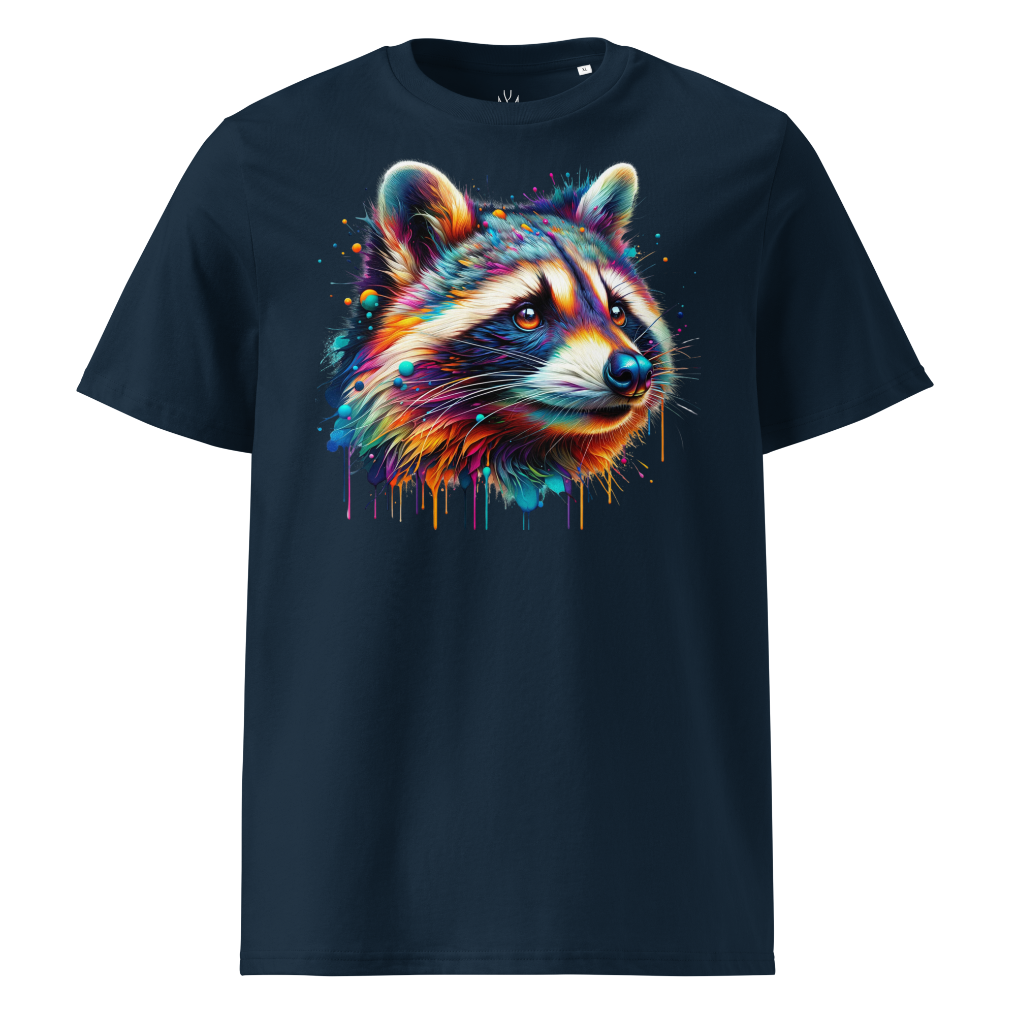 Colorful RACOON unisex organic cotton t-shirt