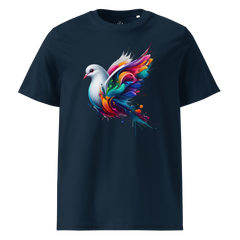 Colorful DOVE unisex organic cotton t-shirt