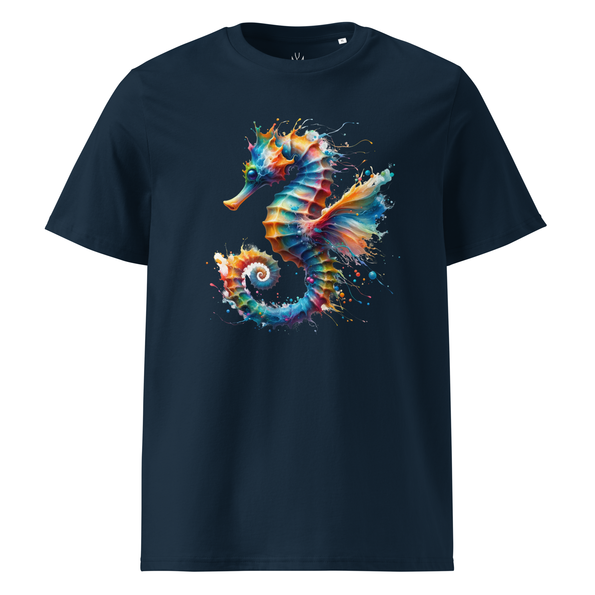 Colorful SEA HORSE Unisex Organic Cotton T-Shirt