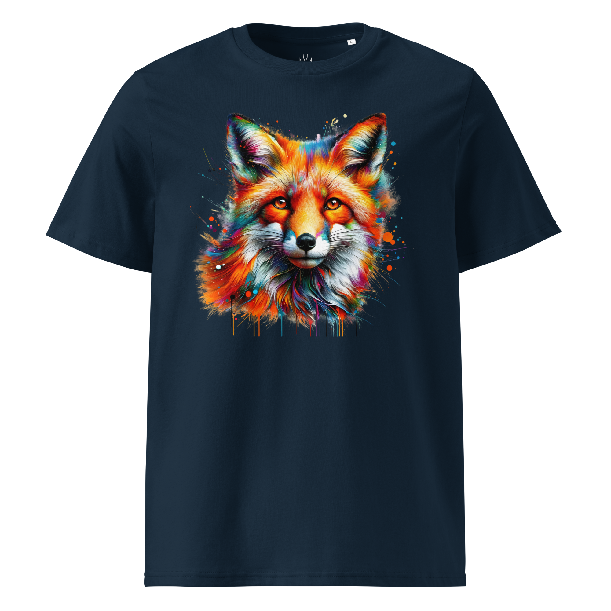 Krāsains FOX unisex organiskās kokvilnas T-krekls