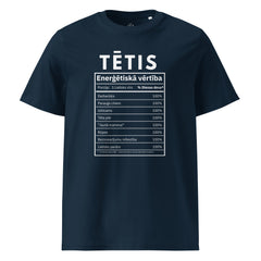 100% dad (Latvian) unisex organic cotton t-shirt (white)
